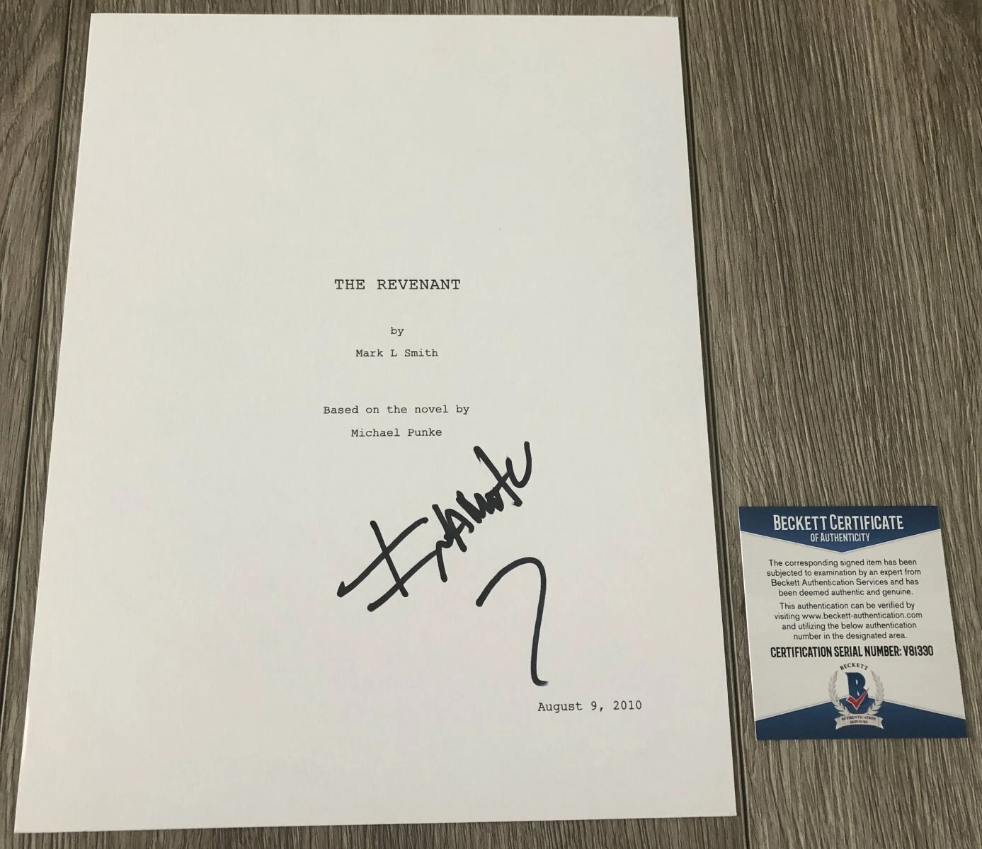 ALEJANDRO INARRITU SIGNED THE REVENANT FULL SCRIPT w/EXACT PROOF