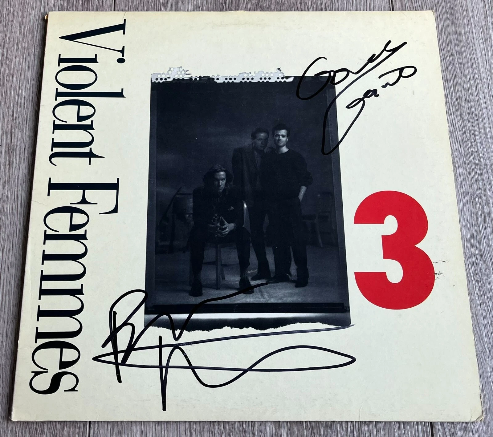 THE VIOLENT FEMMES SIGNED 3 VINYL w/PROOF GORDON GANO BRIAN RITCHIE BECKETT COA