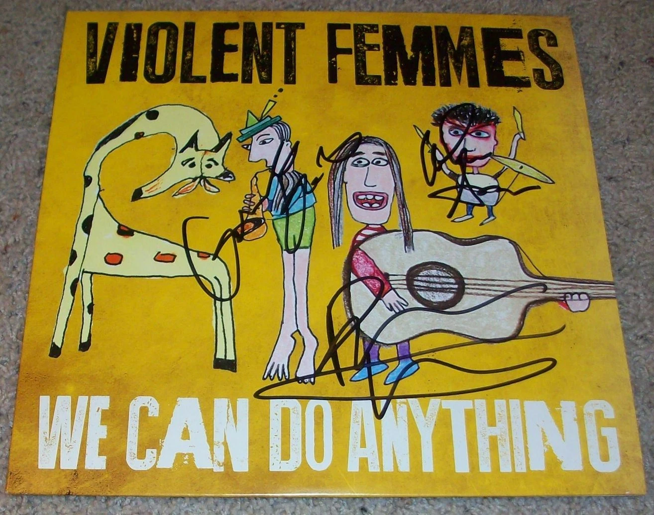 THE VIOLENT FEMMES SIGNED AUTOGRAPH WE CAN DO ANYTHING VINYL ALBUM w/EXACT PROOF