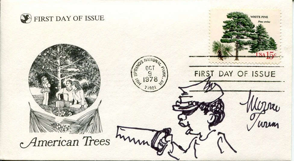 Morrie Turner Wee Pals Cartoonist Artist Signed Autograph Sketch FDC