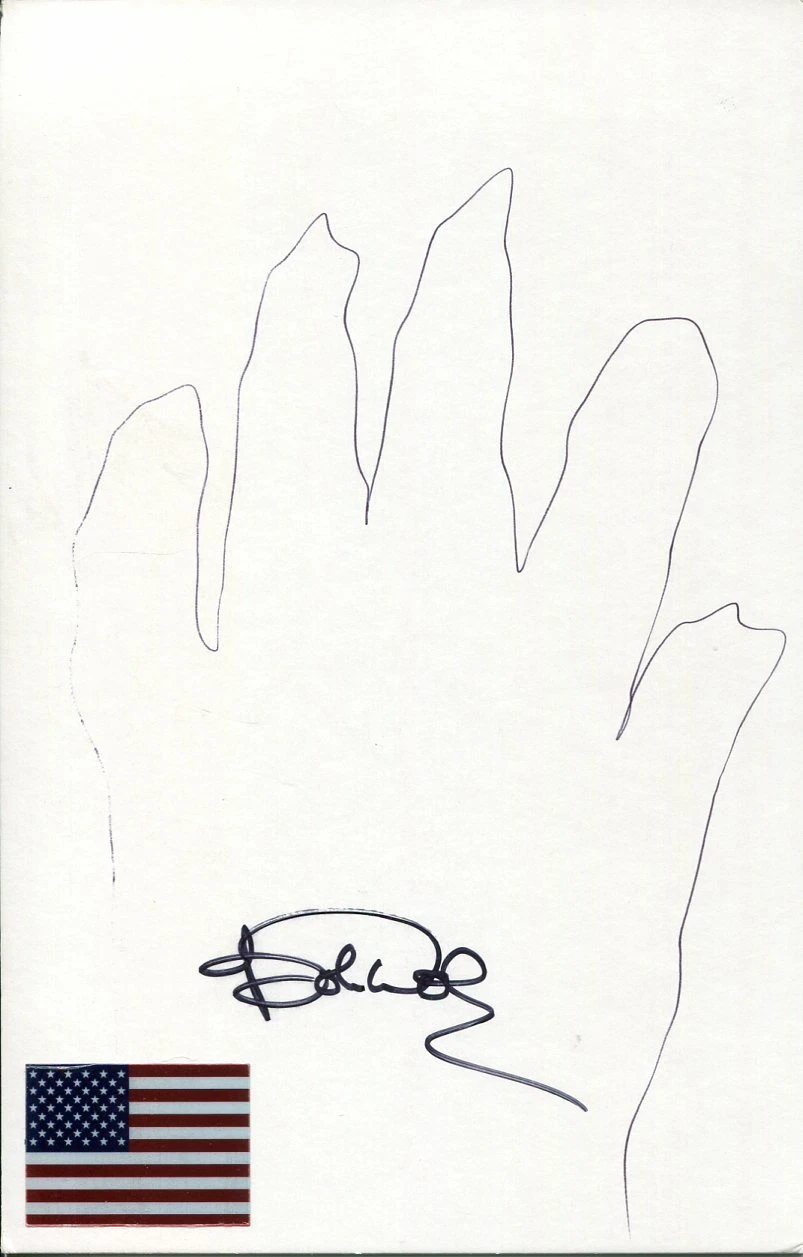 Bob Dole Kansas US Senator Congress VP Candidate Signed Autograph Hand Sketch