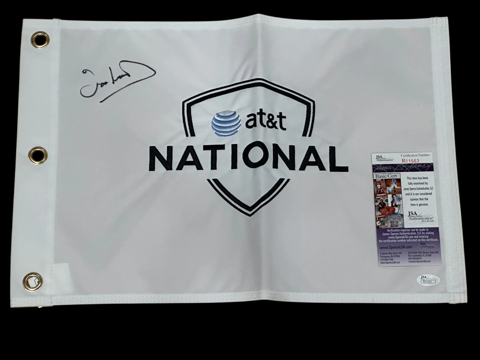 Ian Woosnam PGA Golf Masters Champ Signed Autograph The National Flag Pin JSA