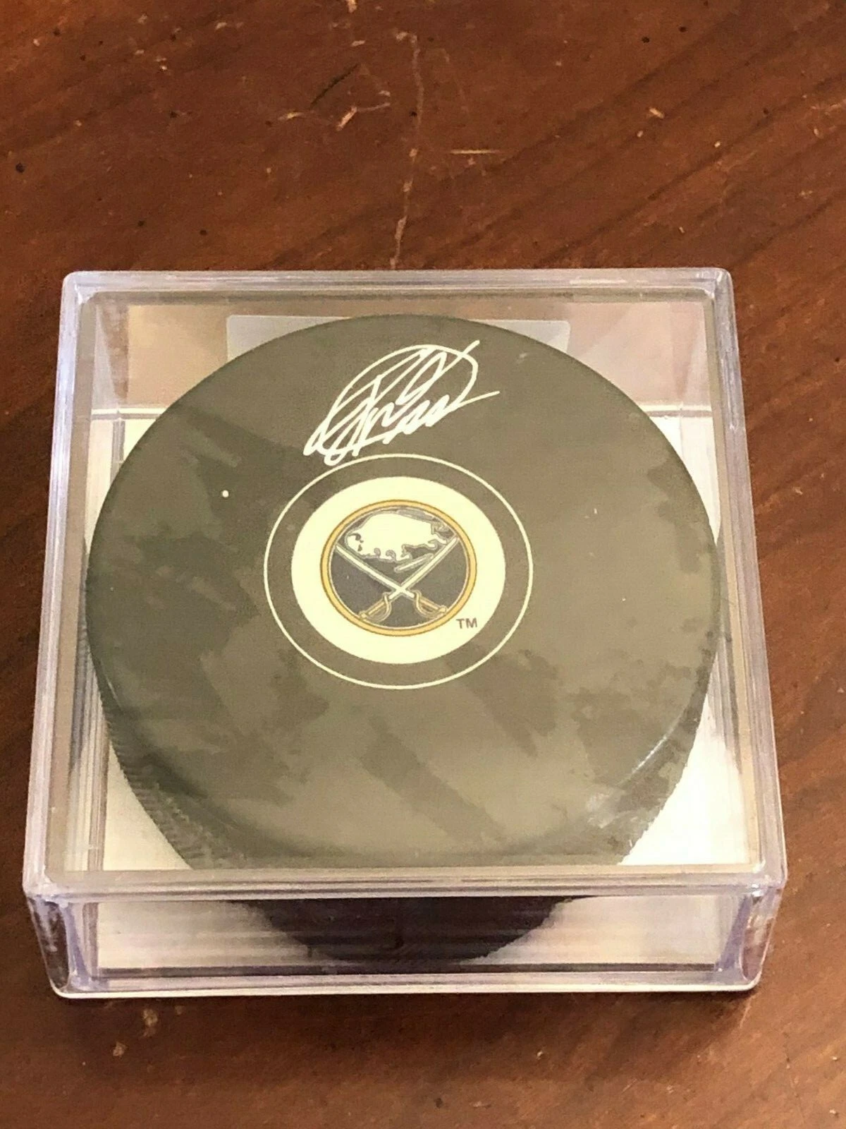 Mikhail Grigorenko Buffalo Sabres Olympic Gold Signed Autograph Hockey Puck COA