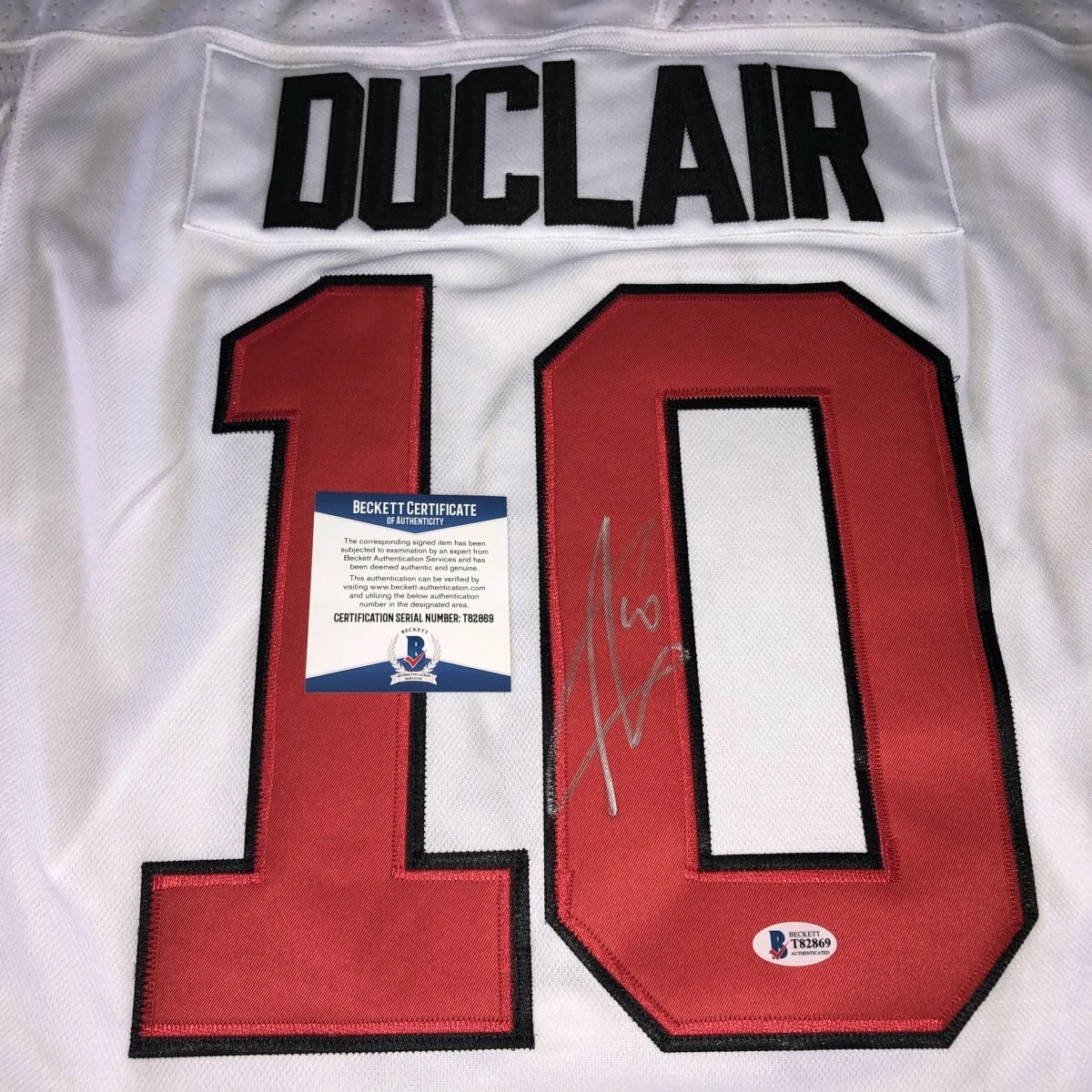ANTHONY DUCLAIR SIGNED AUTOGRAPH OTTAWA SENATORS JERSEY w/ BECKETT BAS COA