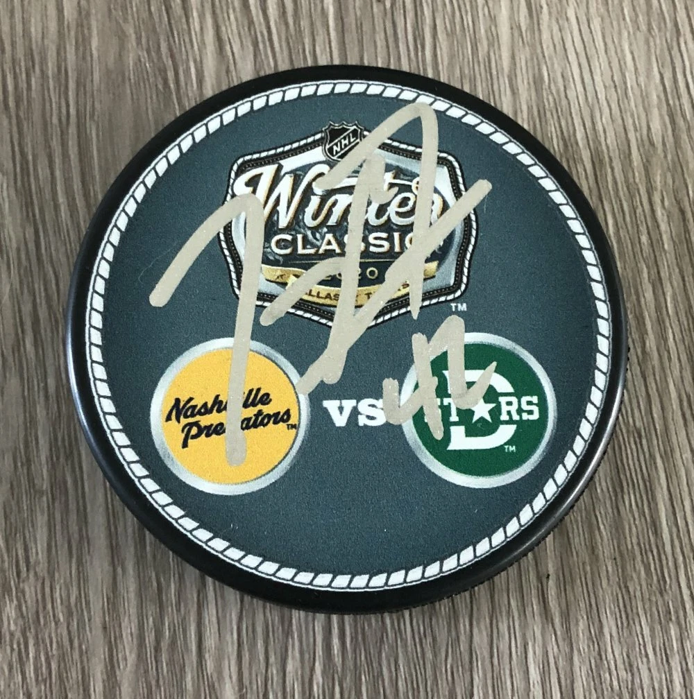 TAYLOR FEDUN DALLAS STARS SIGNED 2020 WINTER CLASSIC PUCK B w/EXACT PROOF