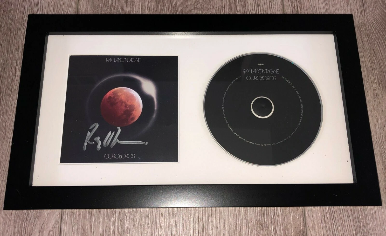 RAY LAMONTAGNE SIGNED AUTOGRAPH OUROBOROS FRAMED & MATTED CD