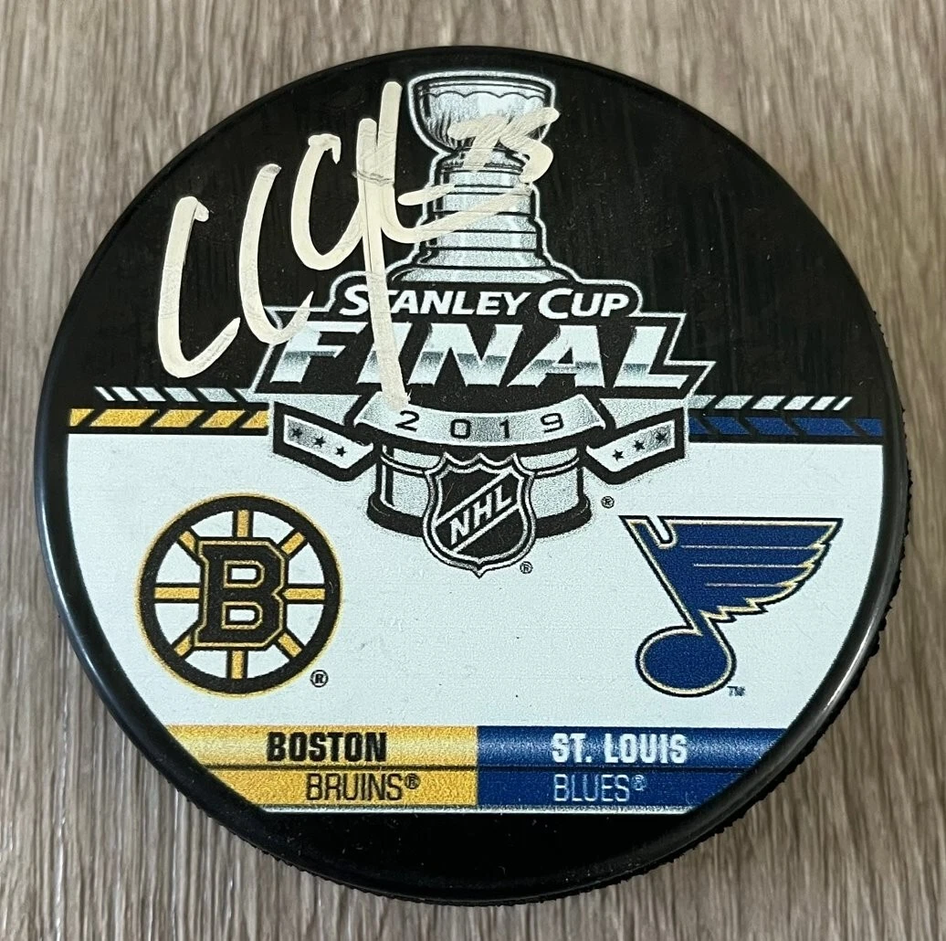 CONNOR CLIFTON SIGNED AUTOGRAPH BOSTON BRUINS 2019 STANLEY CUP PUCK wEXACT PROOF