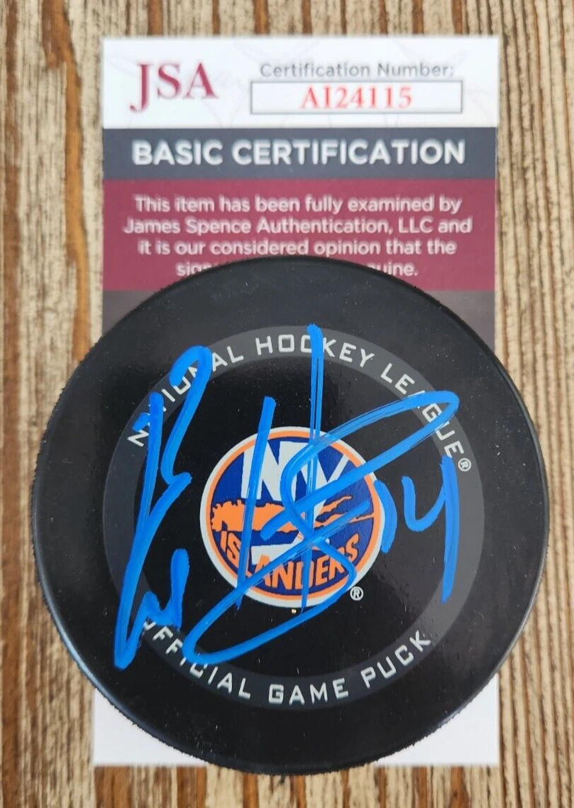 Bo Horvat Signed Official NHL Game Puck w JSA COA #AI24115 New York Islanders