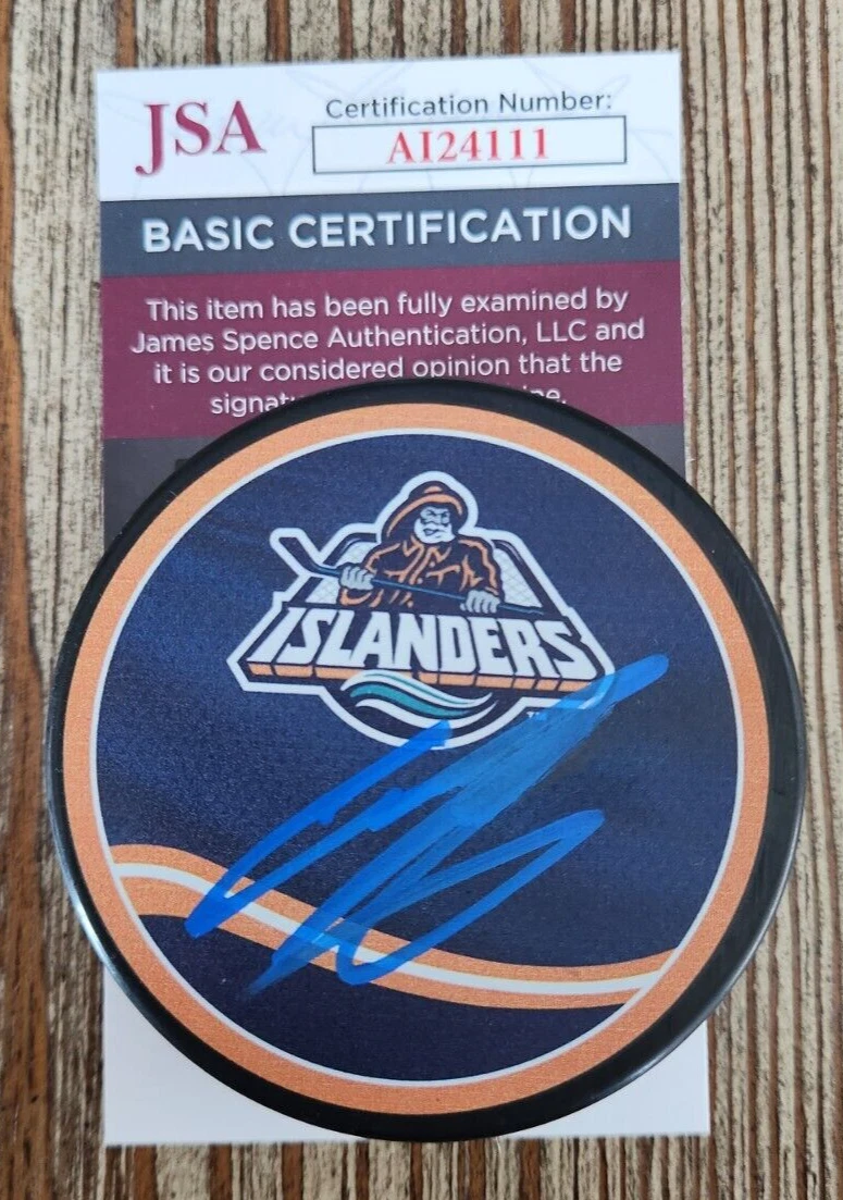 Ilya Sorokin Signed Reverse Retro Puck w/ JSA COA #AI24111 New York Islanders