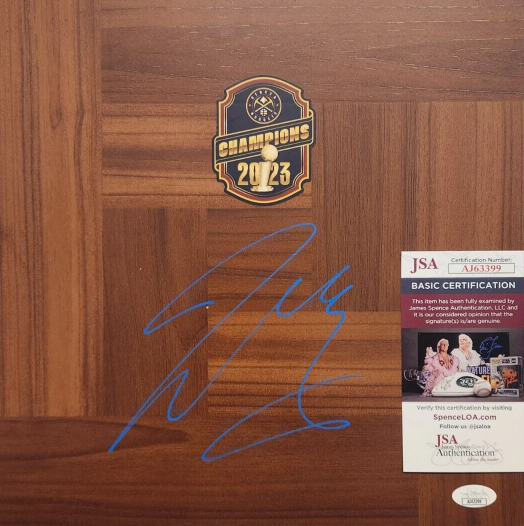 Jamal Murray Signed Floorboard w/ JSA COA #AJ63399 Denver Nuggets 2023 Champions