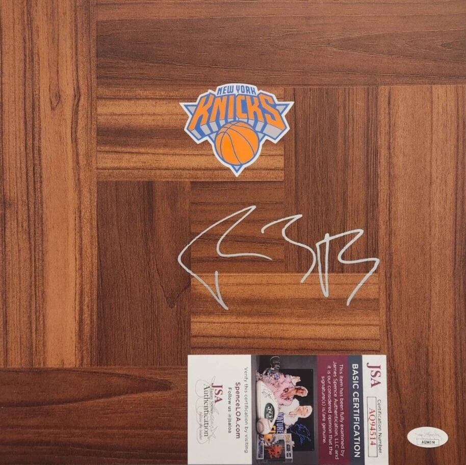 RJ Barrett Signed Floorboard w/ JSA COA #AQ94514 NY New York Knicks