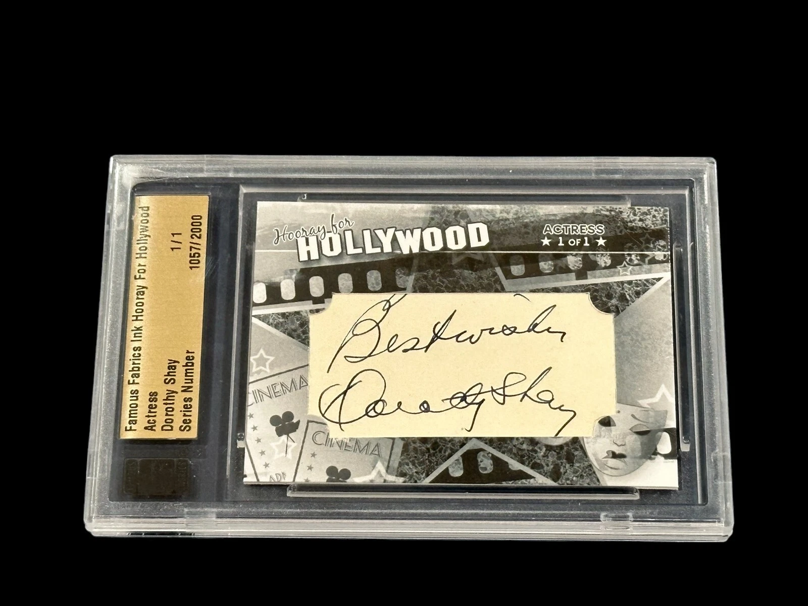 Dorothy Shay Park Avenue Hillbillie Signed Autograph Famous Fabrics Ink Slab