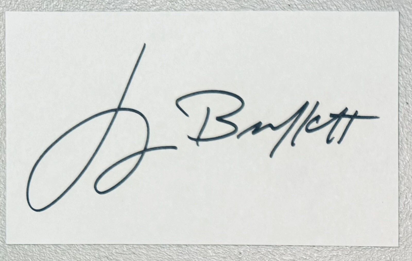 Jimmy Buffett Signed Autographed 3x5 Page SWAU Authenticated Margaritaville