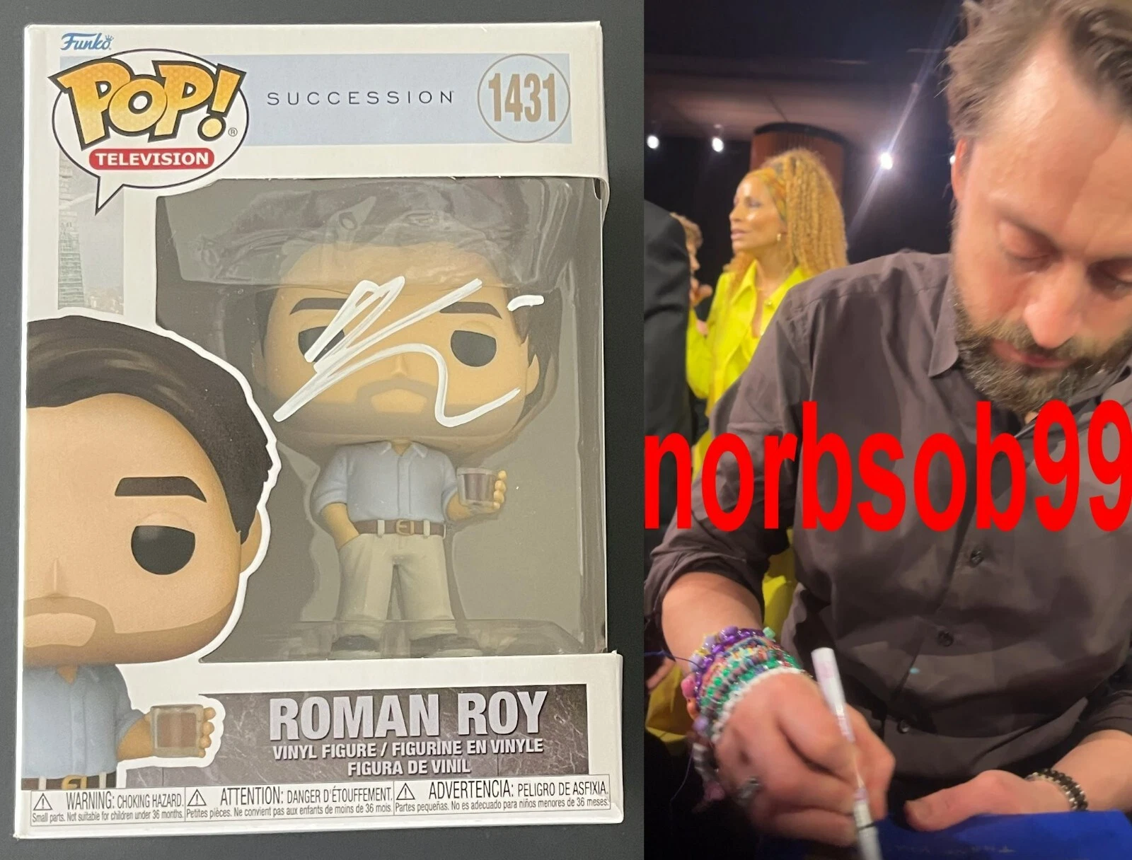 KIERAN CULKIN SIGNED SUCCESSION ROMAN ROY FUNKO w/EXACT VIDEO PROOF BECKETT COA