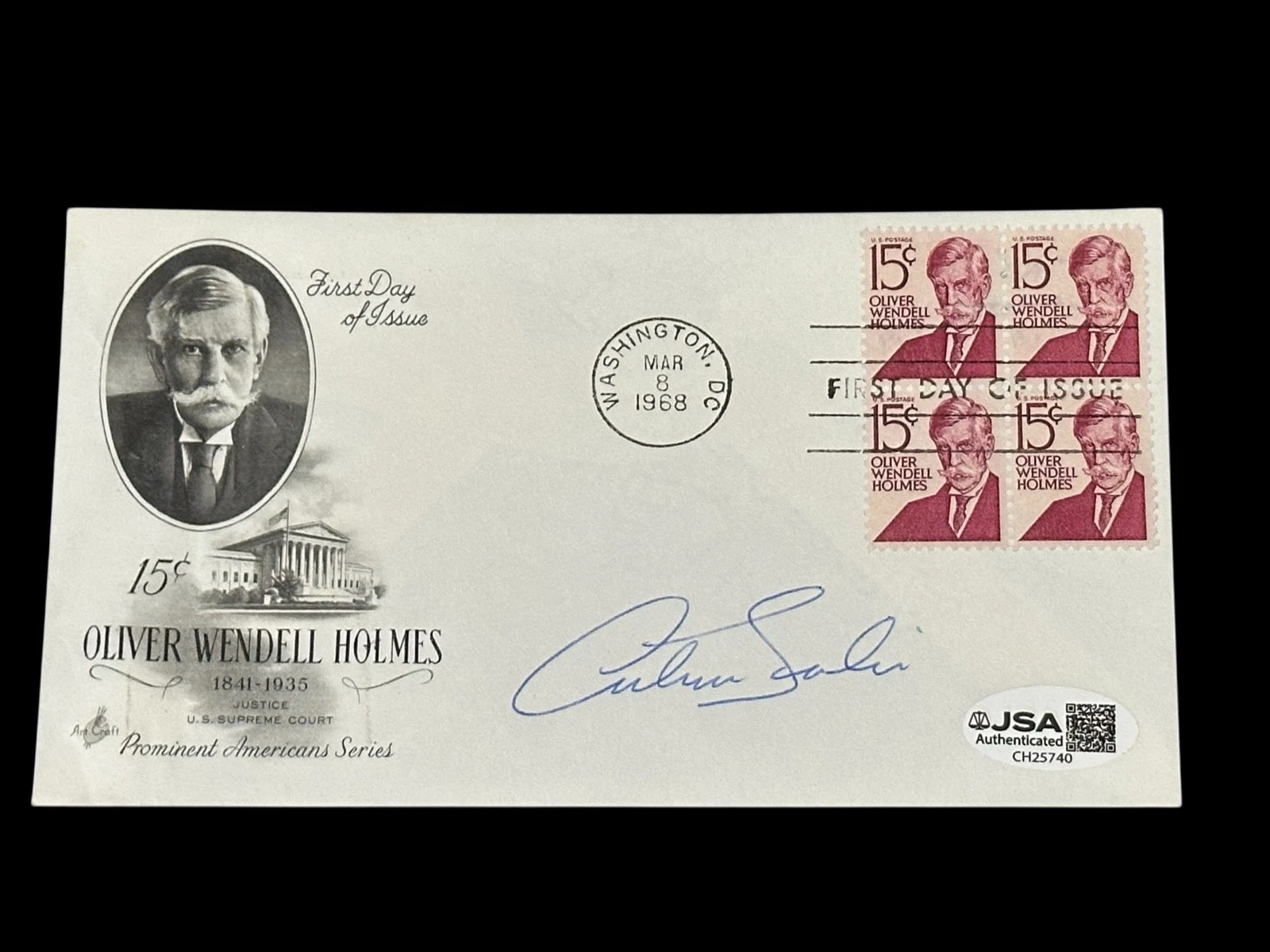 Antonin Scalia US Supreme Court Justice Law Rare Signed Autograph FDC JSA