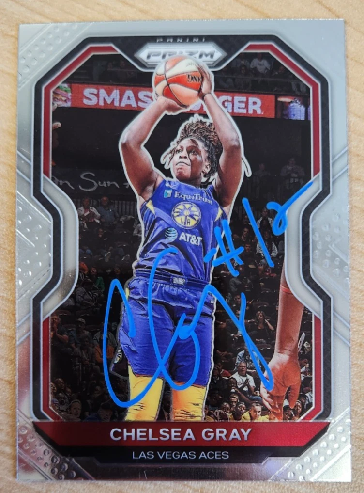 Chelsea Gray Signed 2021 Panini Prizm WNBA Card #69 Las Vegas Aces 3