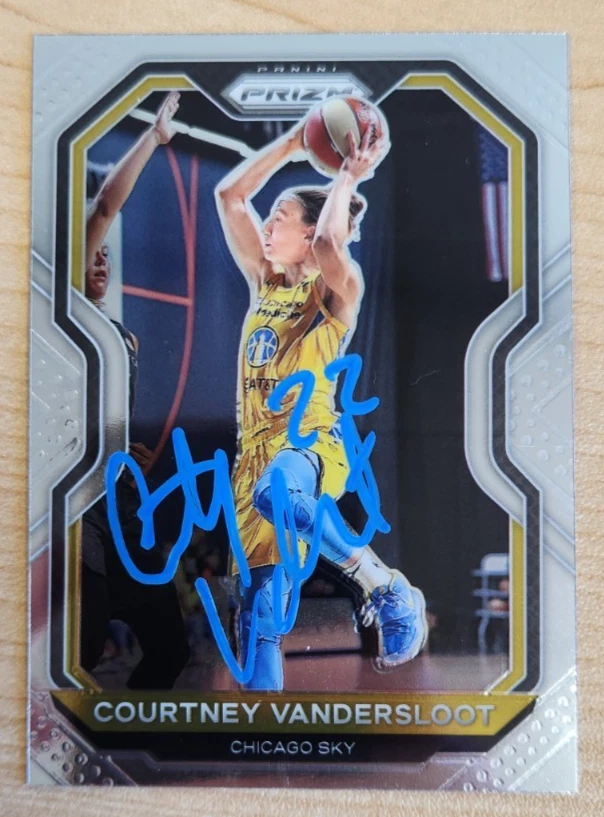 Courtney Vandersloot Signed 2021 Panini Prizm WNBA Card #10 Chicago Sky 2