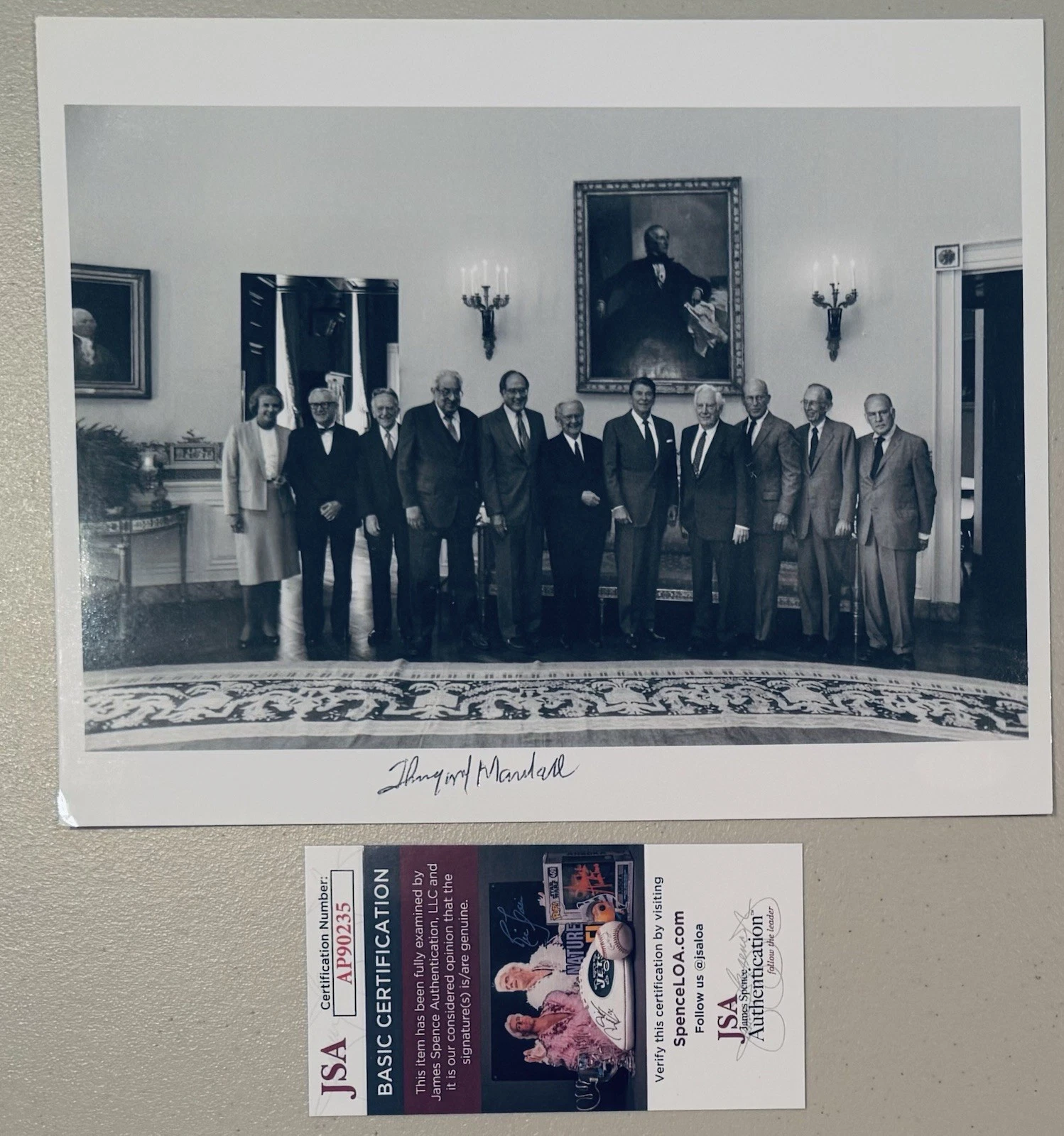 Thurgood Marshall Signed Autographed 8x10 Photo JSA Cert Supreme Court Justice