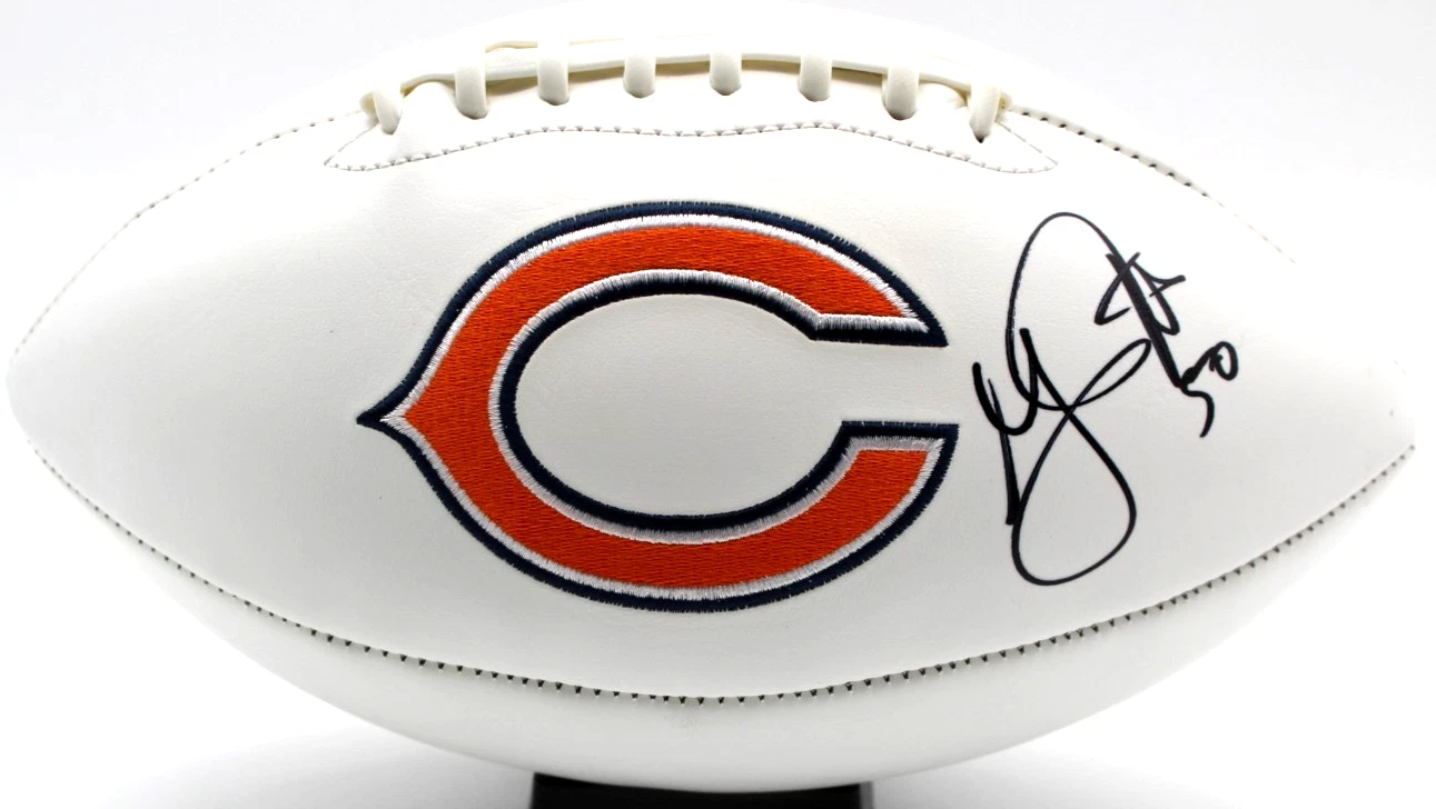 Grady Jarrett Signed Chicago Bears Logo Football w/JSA COA CF85582