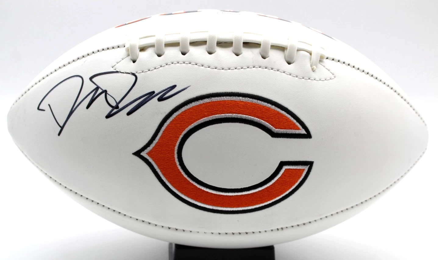 Drew Dalman Signed Chicago Bears Logo Football w/JSA COA CG05064