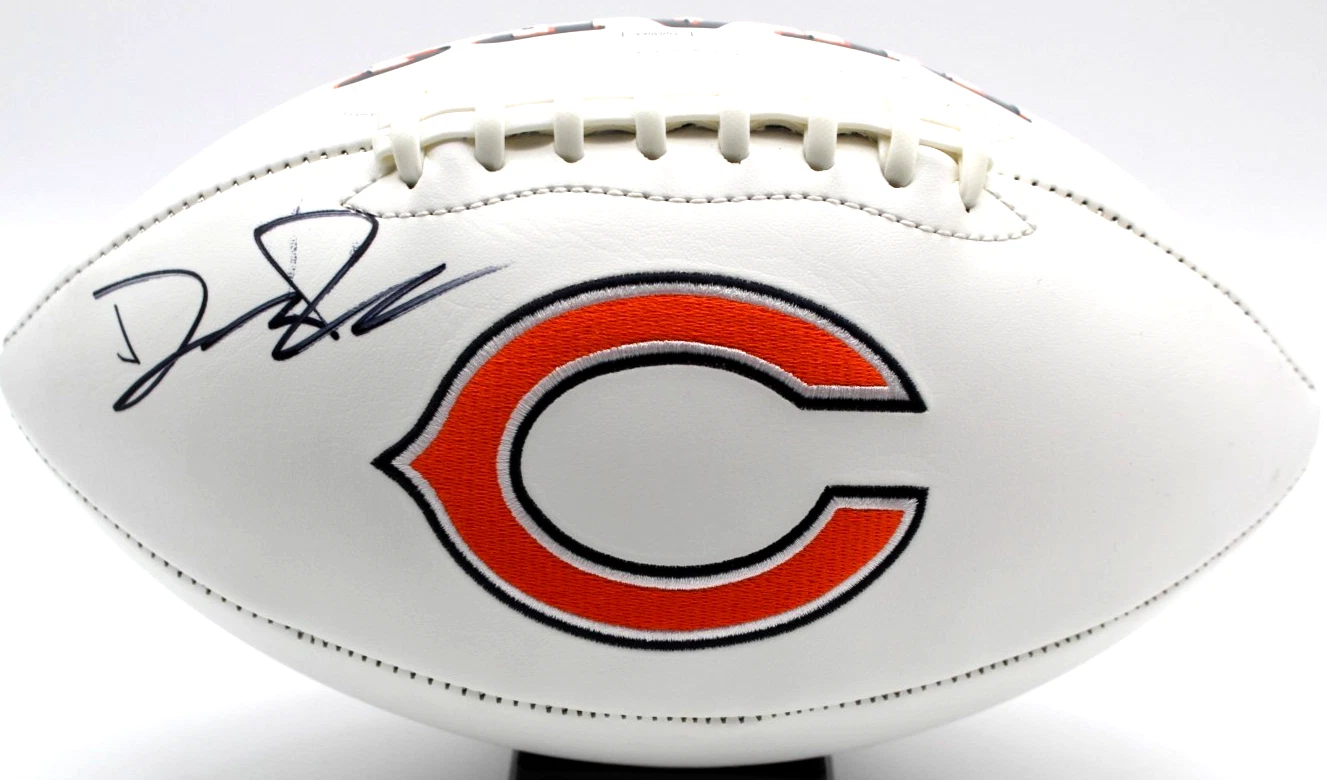 Drew Dalman Signed Chicago Bears Logo Football w/JSA COA CG05065