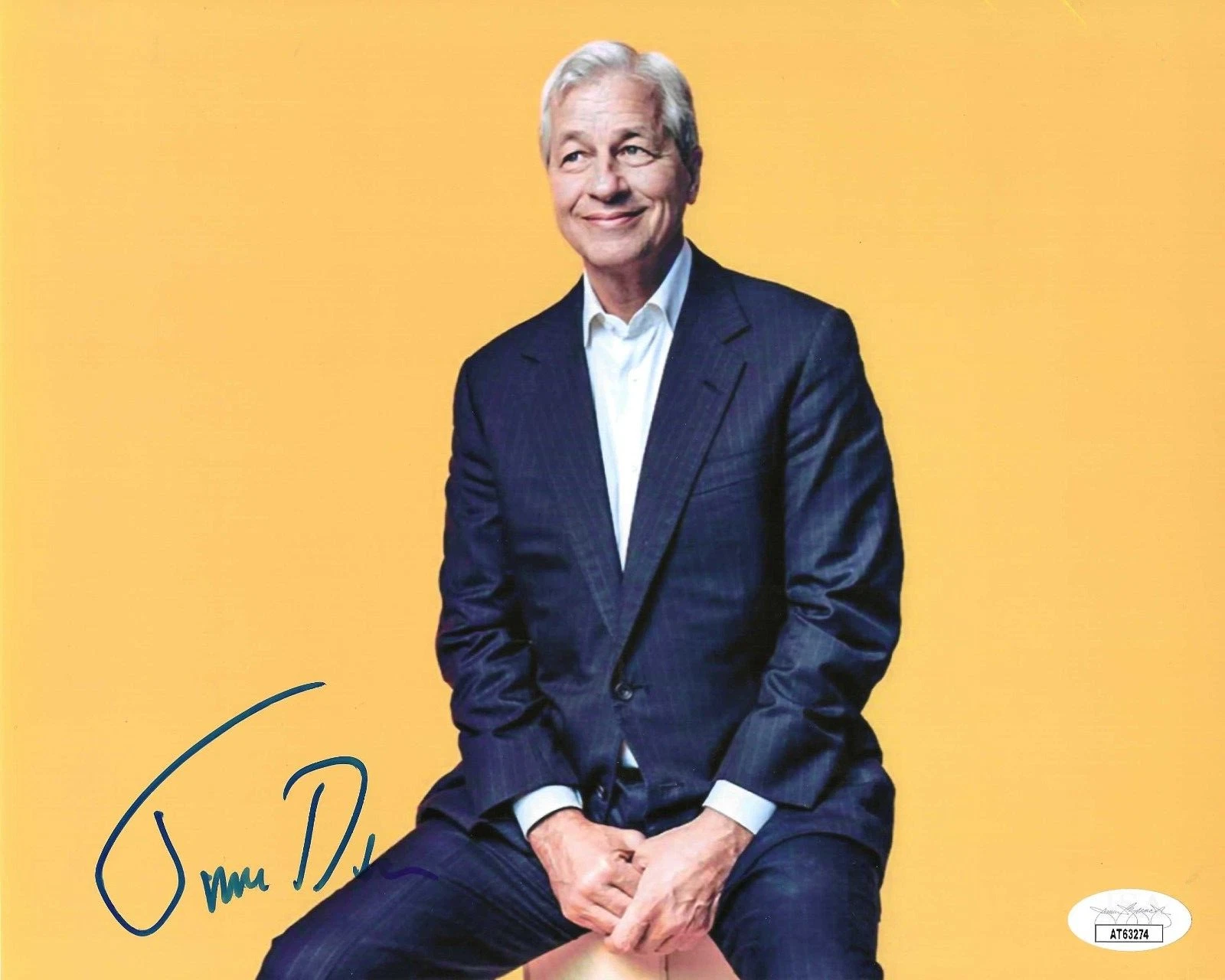 Jamie Dimon Signed 8x10 Photo w/ JSA COA #AT63274 JPMorgan Chase