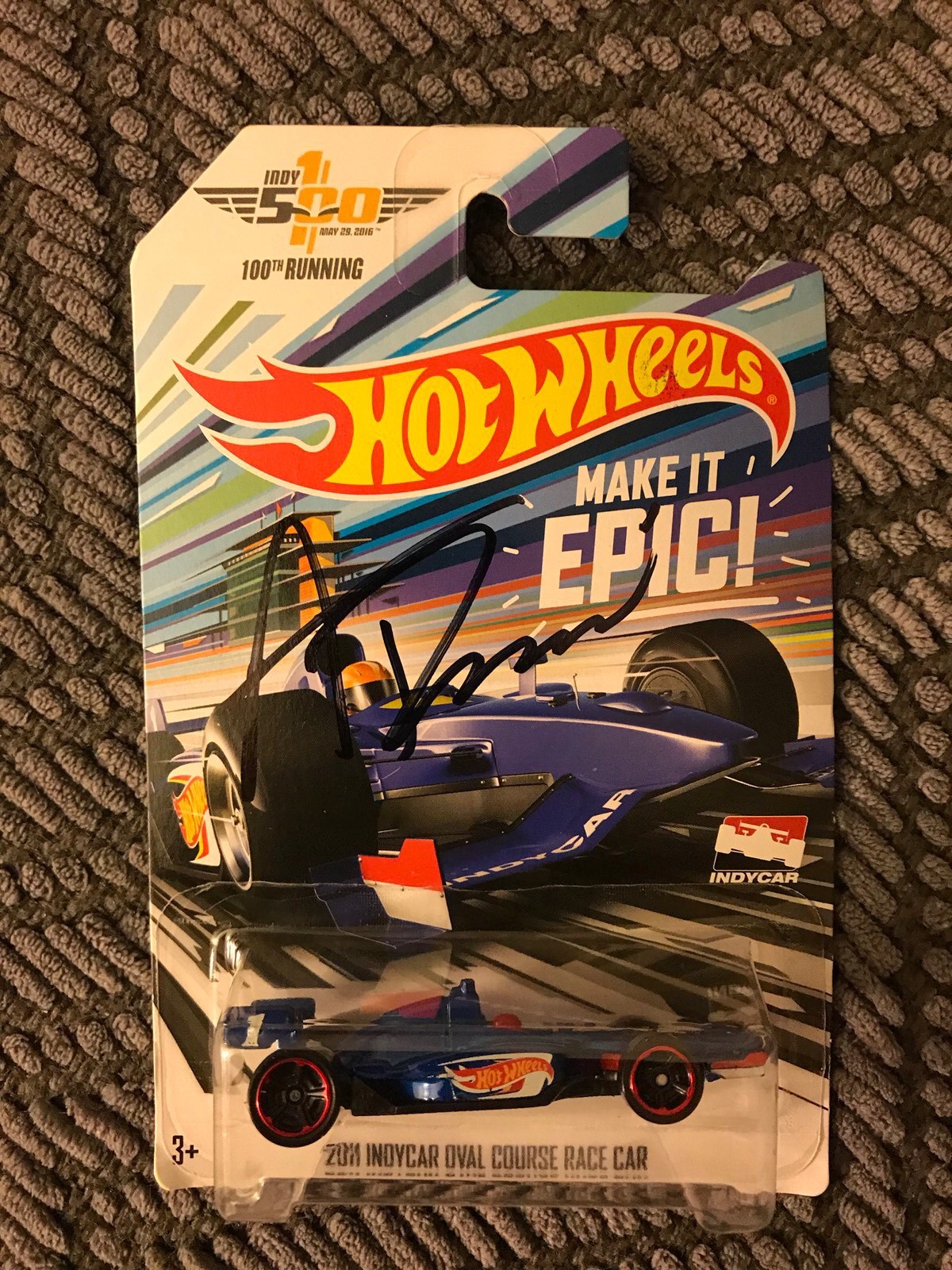 Hot Wheels 2016 Indy 500 100th Running 1:64 DieCast Signed Alexander Rossi