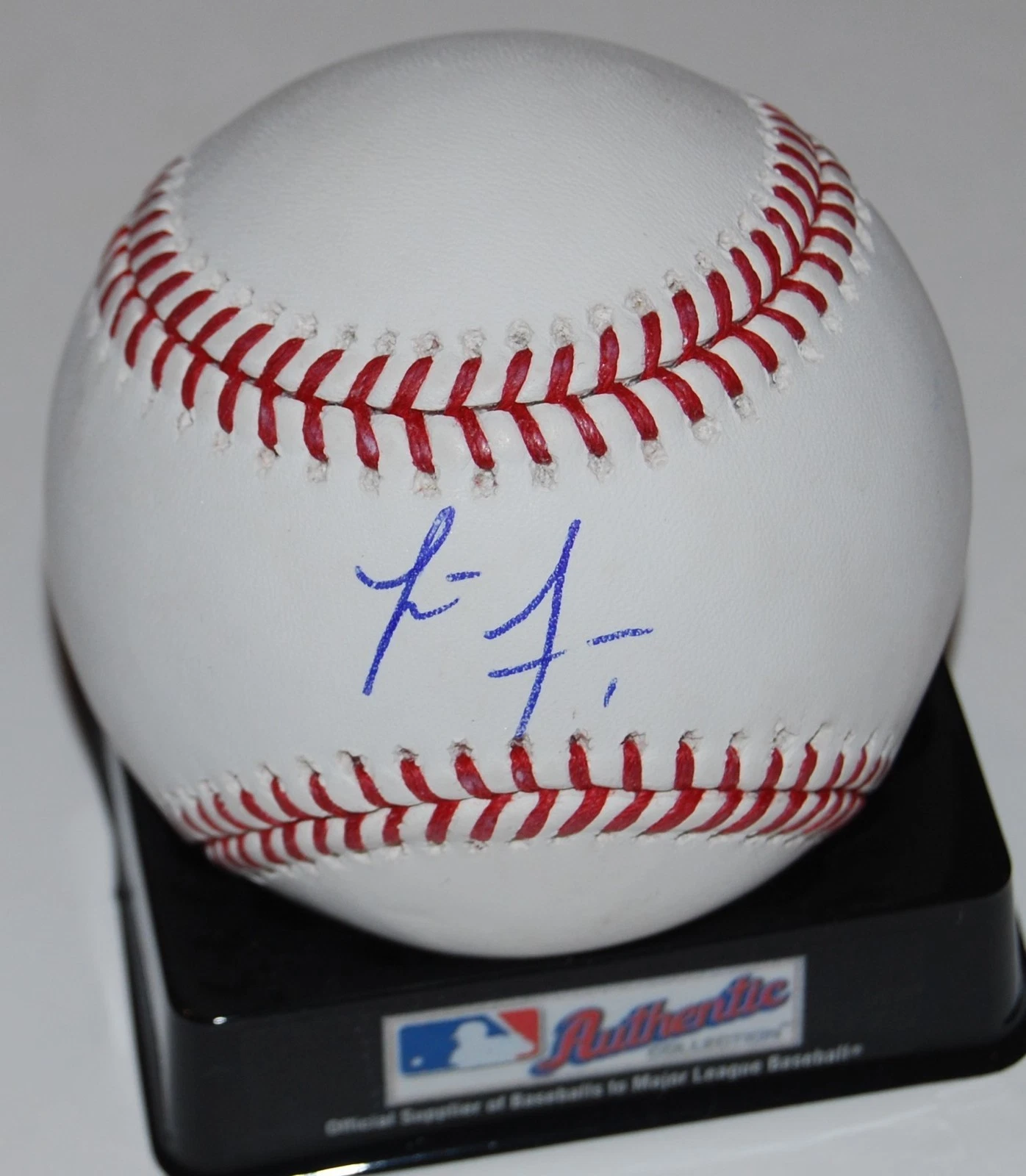 LUCIUS FOX signed OML Major League baseball (TAMPA BAY DEVIL RAYS) W/COA