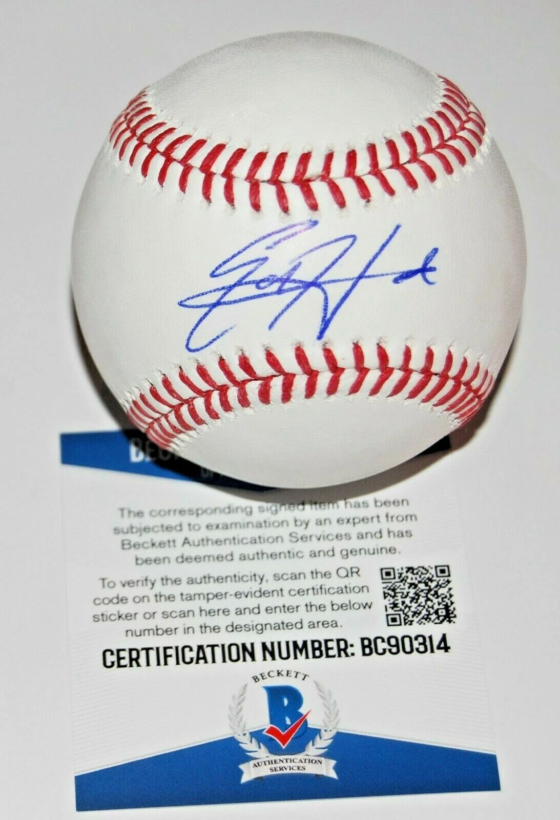 ED HOWARD signed (CHICAGO CUBS) autographed OML baseball BECKETT BAS BC90314