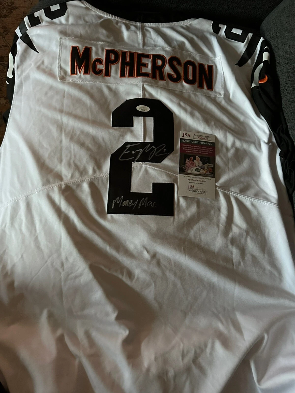 Evan McPherson SIGNED Bengals Jersey Stitched XL JSA Authentication COA