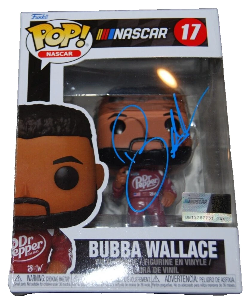 BUBBA WALLACE SIGNED (NASCAR) AUTOGRAPH RACING FUNKO POP #17 BECKETT BAS BP30270 COLLECTIBLE MEMORABILIA
