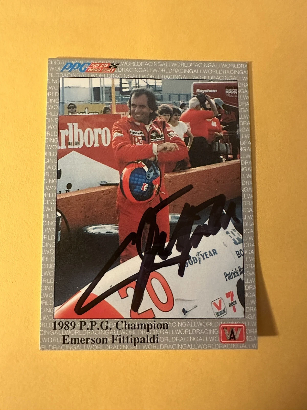 Signed Trading Card Indy Car Indianapolis 500 Emerson Fittipaldi