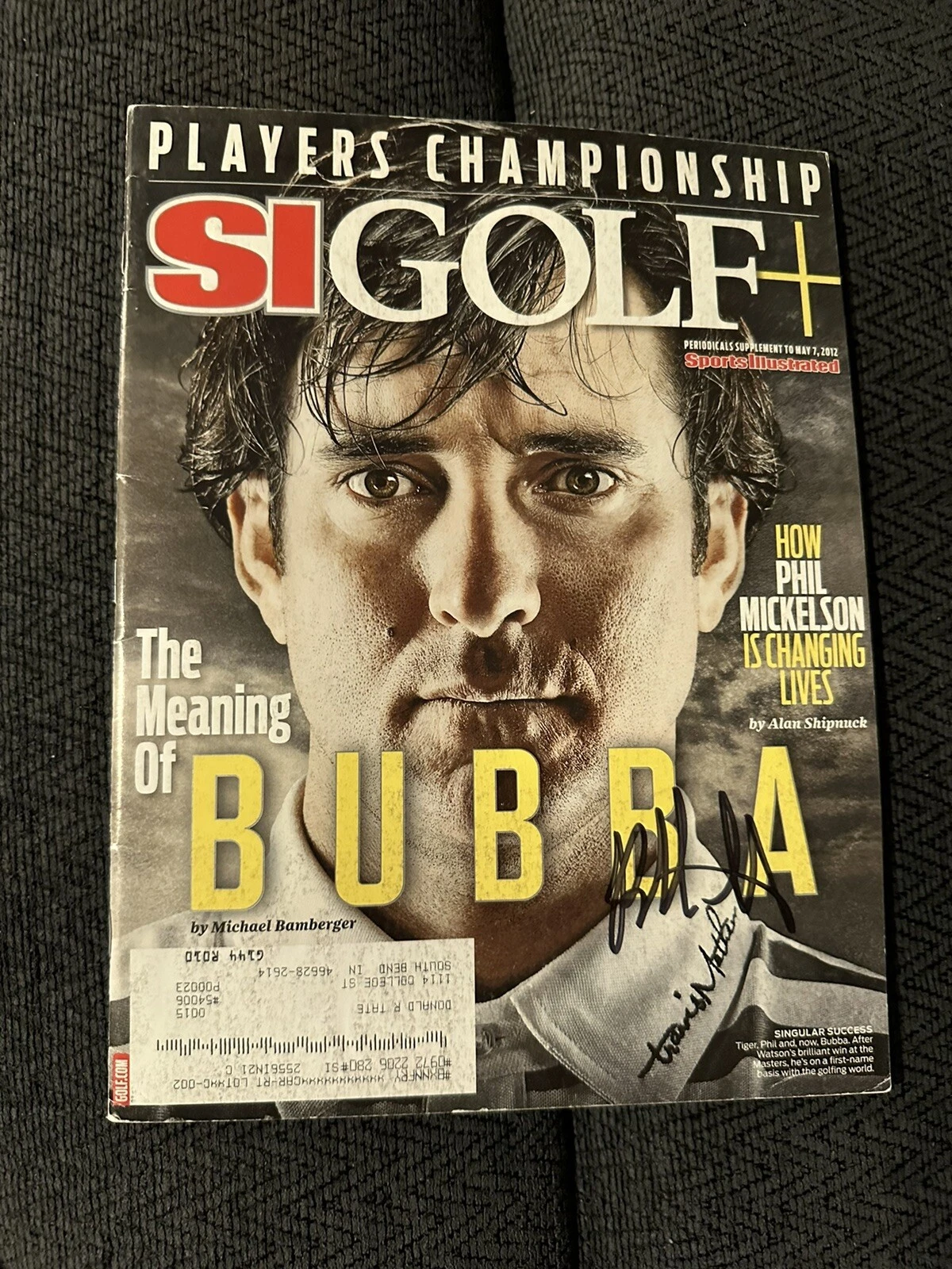 Bubba Watson Magazine Signed PGA Golf Autographed Pricing Sticker