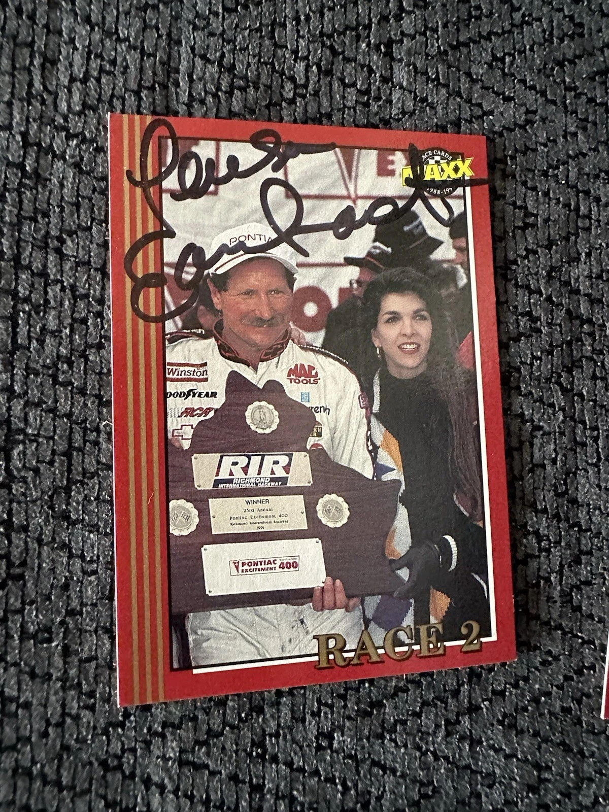 Signed Trading Card Teresa Earnhardt Nascar Autographed Press Pass Legends