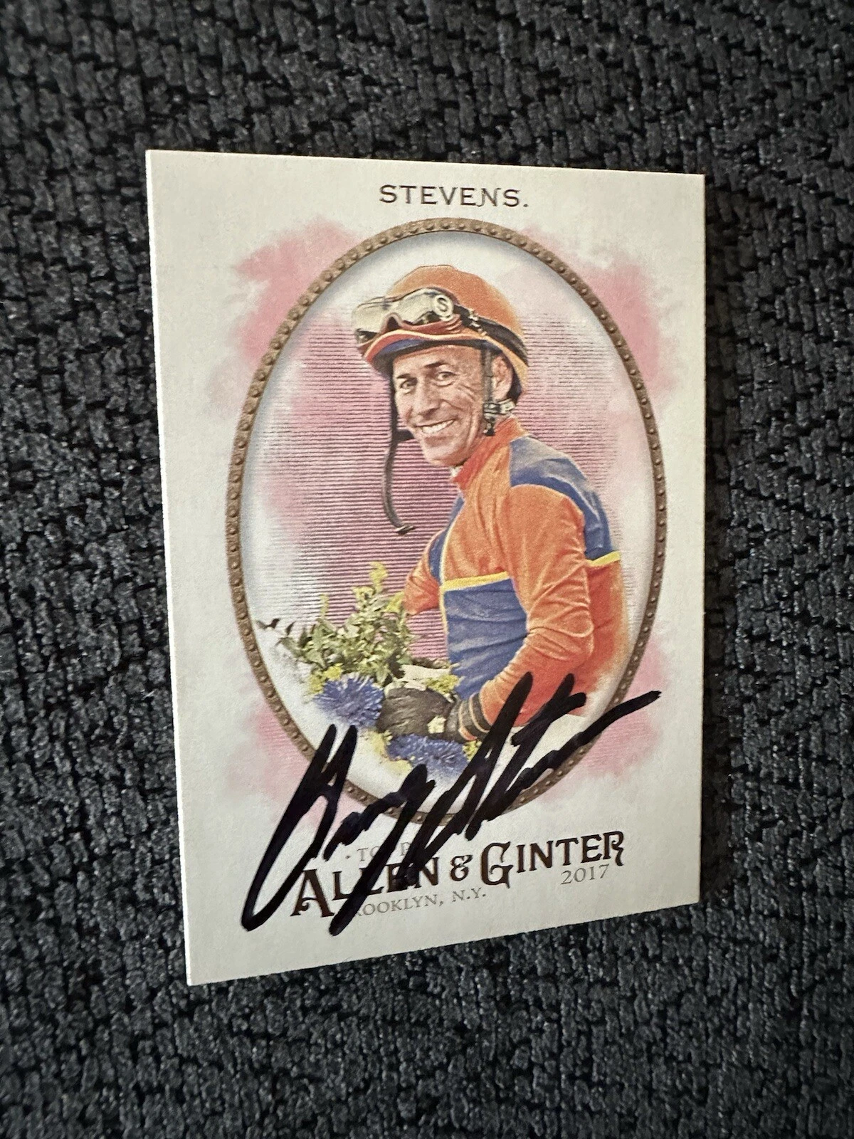 Gary Stevens Signed Trading Card Autographed Jockey Allen & Ginter