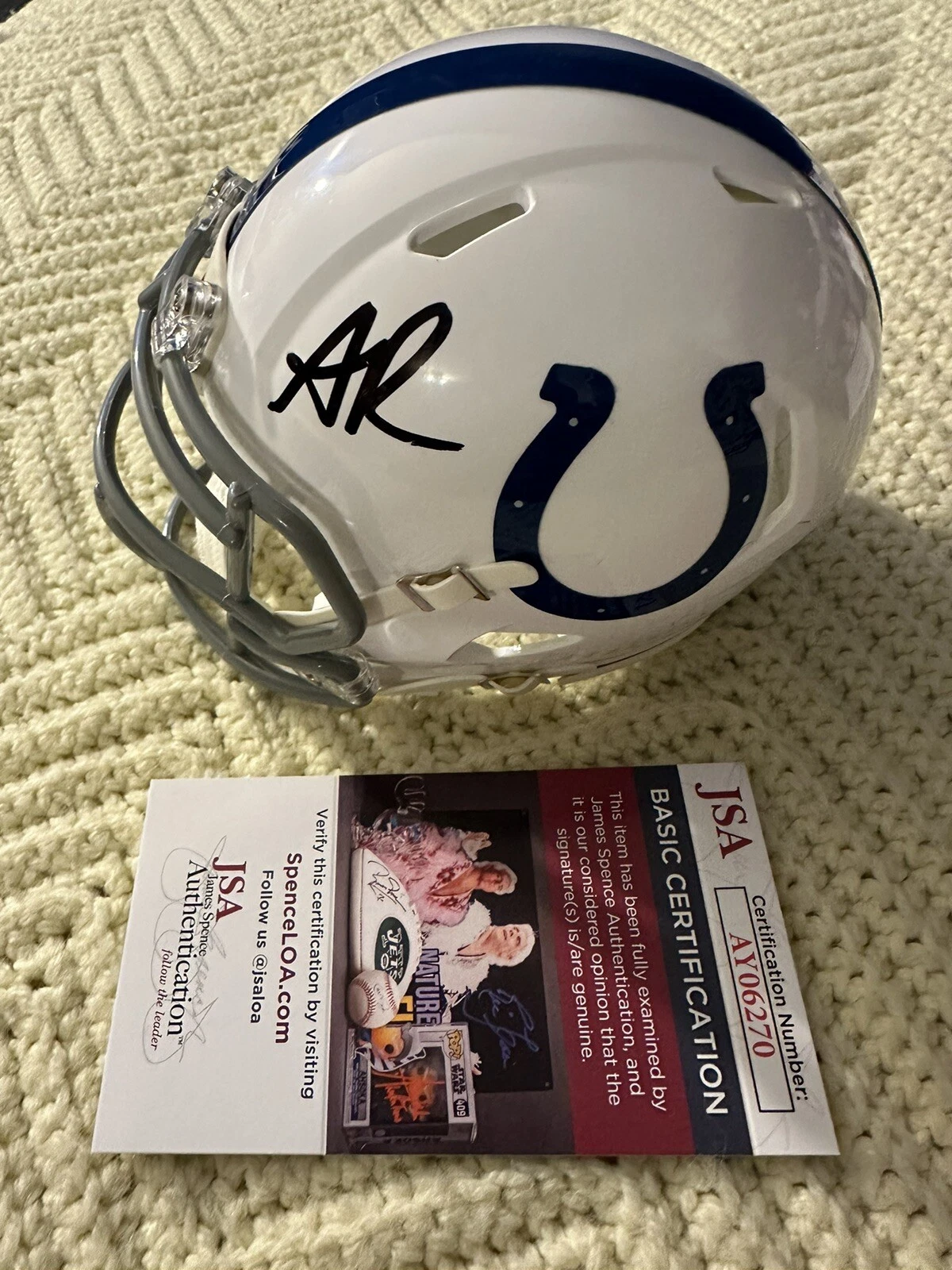 Anthony Richardson Signed Indianapolis Colts Mini Helmet JSA Authentication COA
