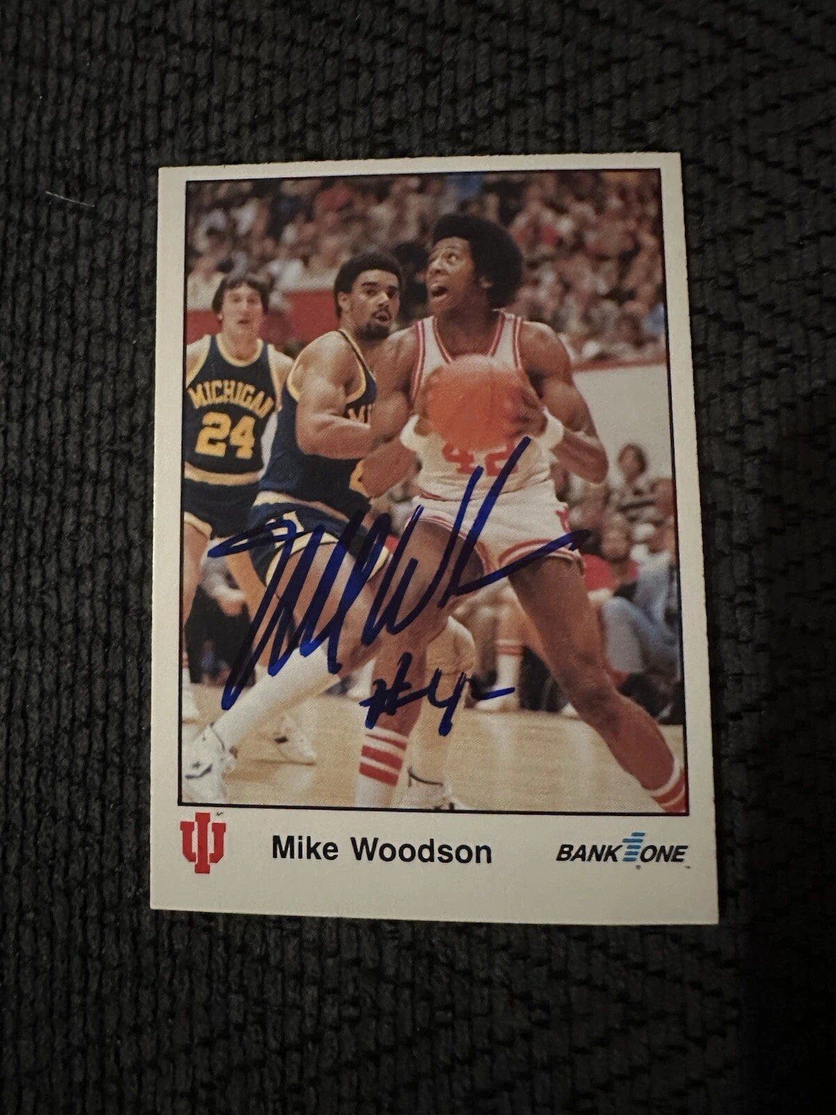 Mike Woodson Signed Trading Card Autographed Indiana Hoosiers IU Bank One 1