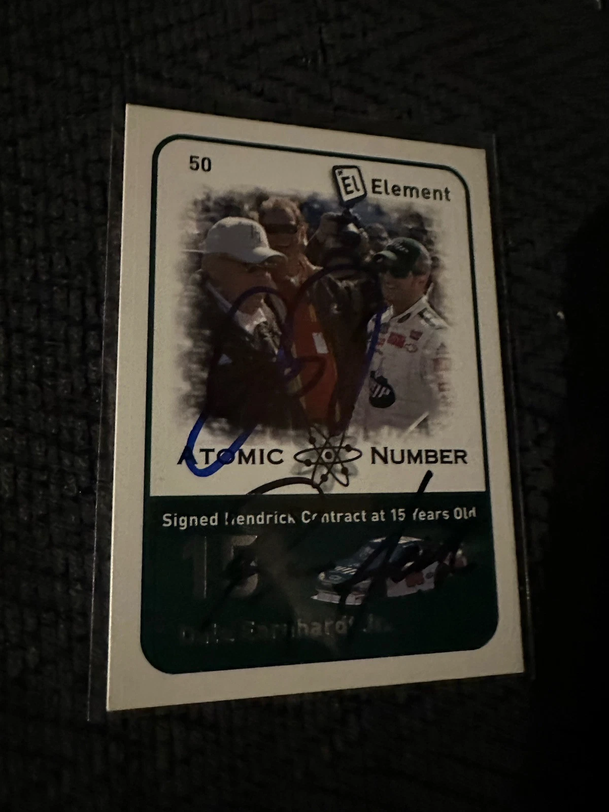 Rick Hendrick & Dale Earnhardt Jr Signed Nascar Trading Card Autographed