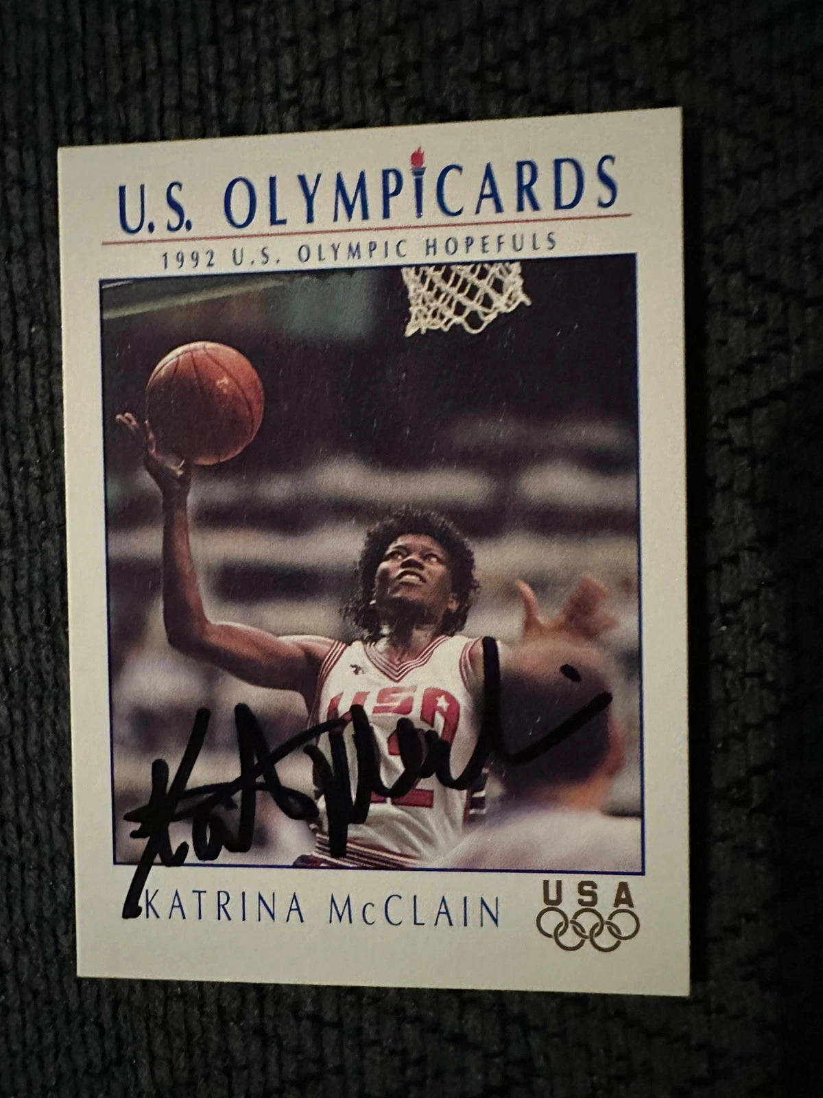 Katrina McClain Signed Basketball Card Autographed Hall Of Farme Team USA