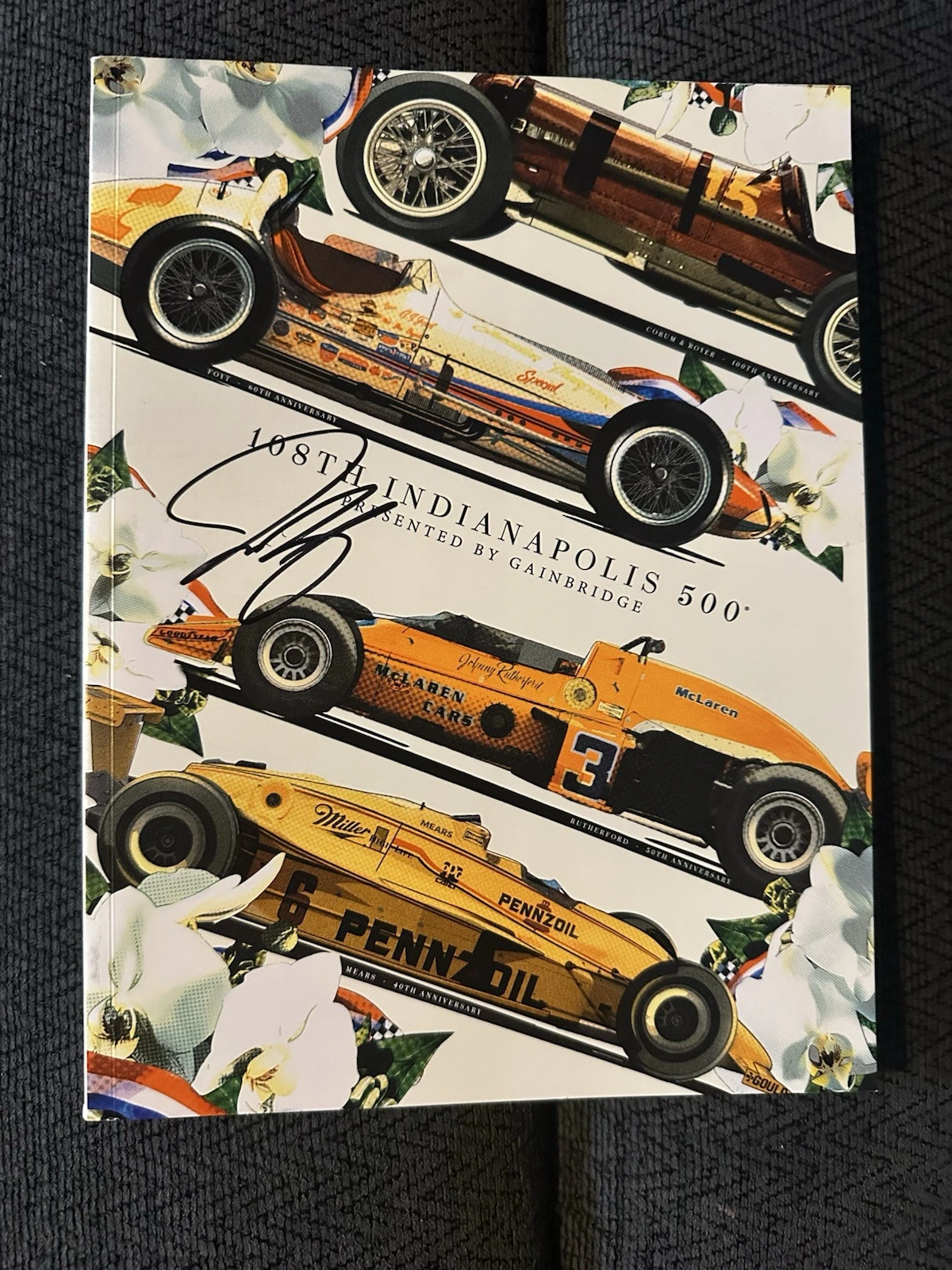2024 Indianapolis 500 Program Signed Winner Josef Newgarden Autographed Indy Car