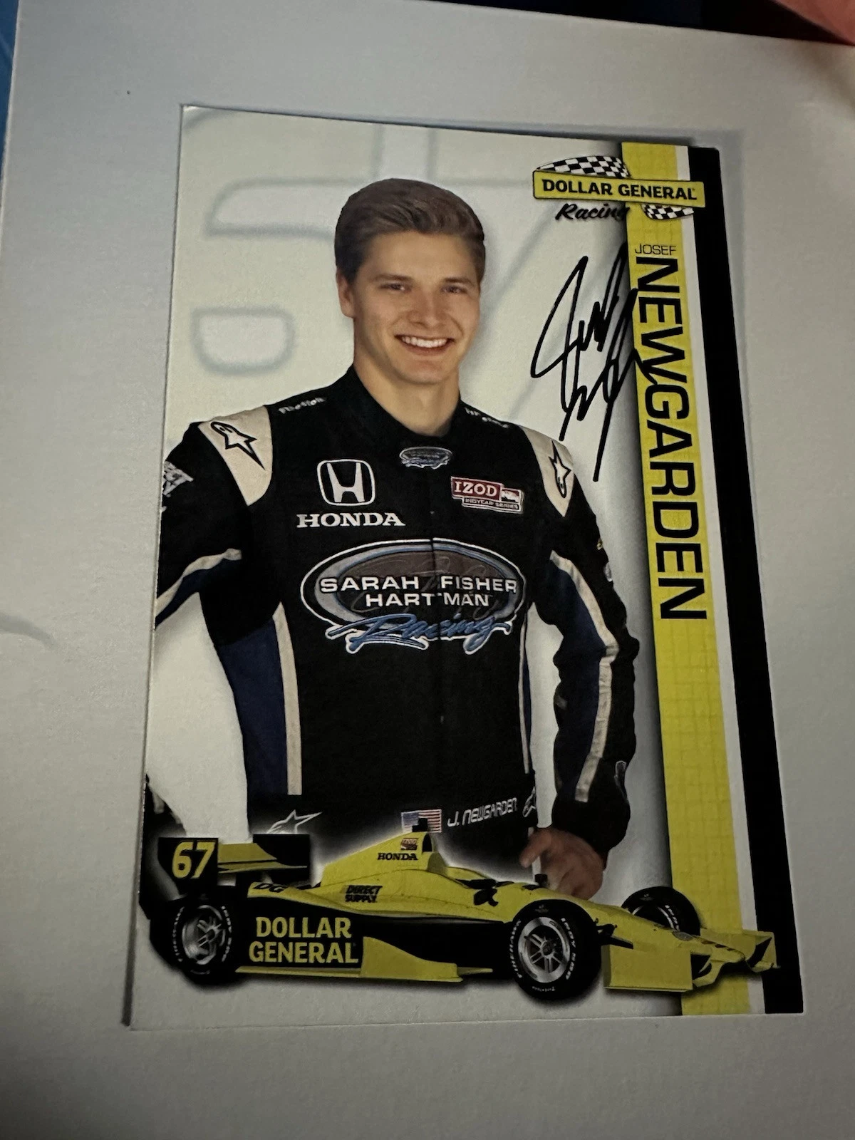 Josef Newgarden Indianapolis Indy 500 Signed Car Promo Card Autographed