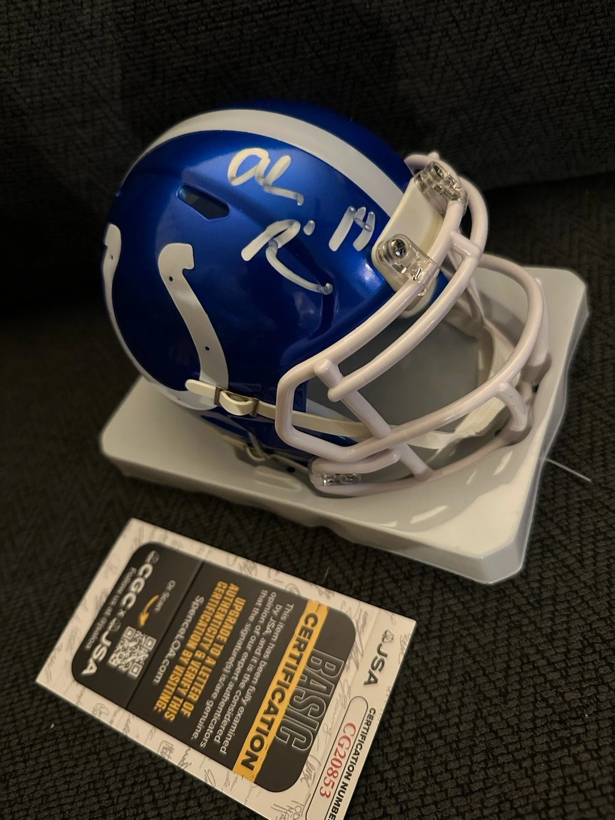 Alex Pierce Signed Indianapolis Colts Mini Helmet JSA Authenticated COA