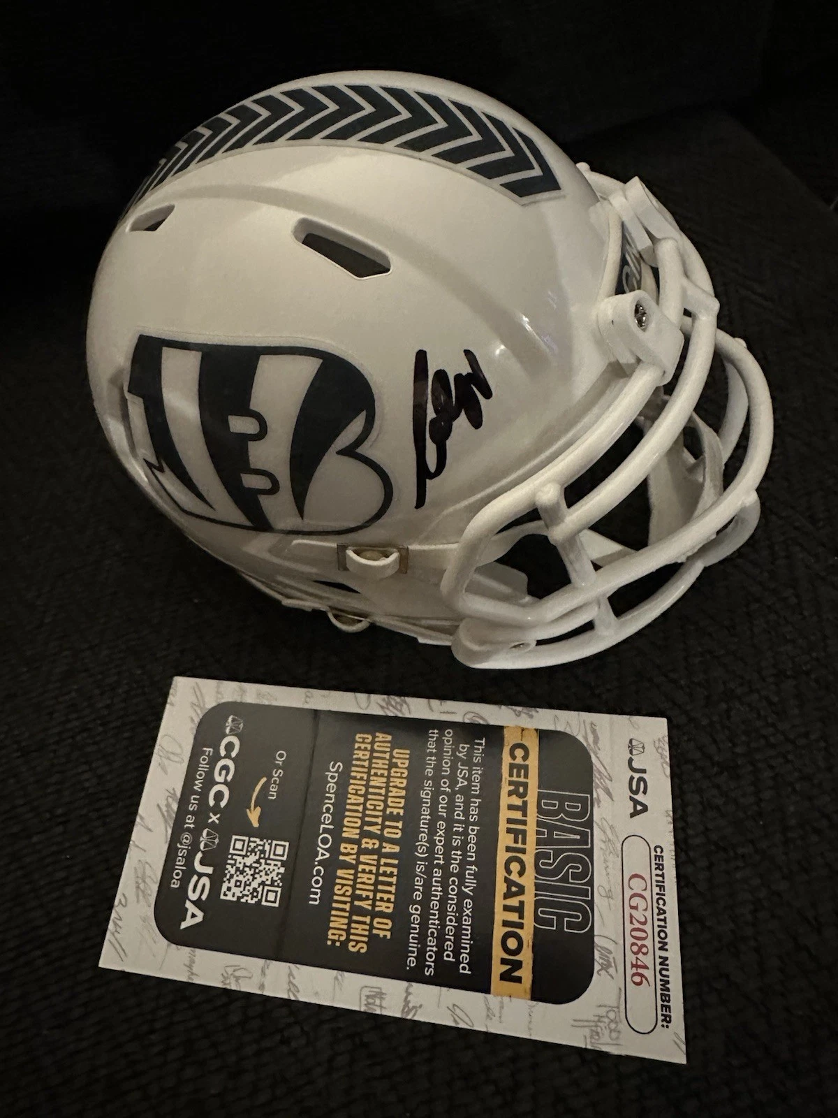 Andrei Iosivas Bengals Signed Mini Helmet Autographed JSA Authenticated COA