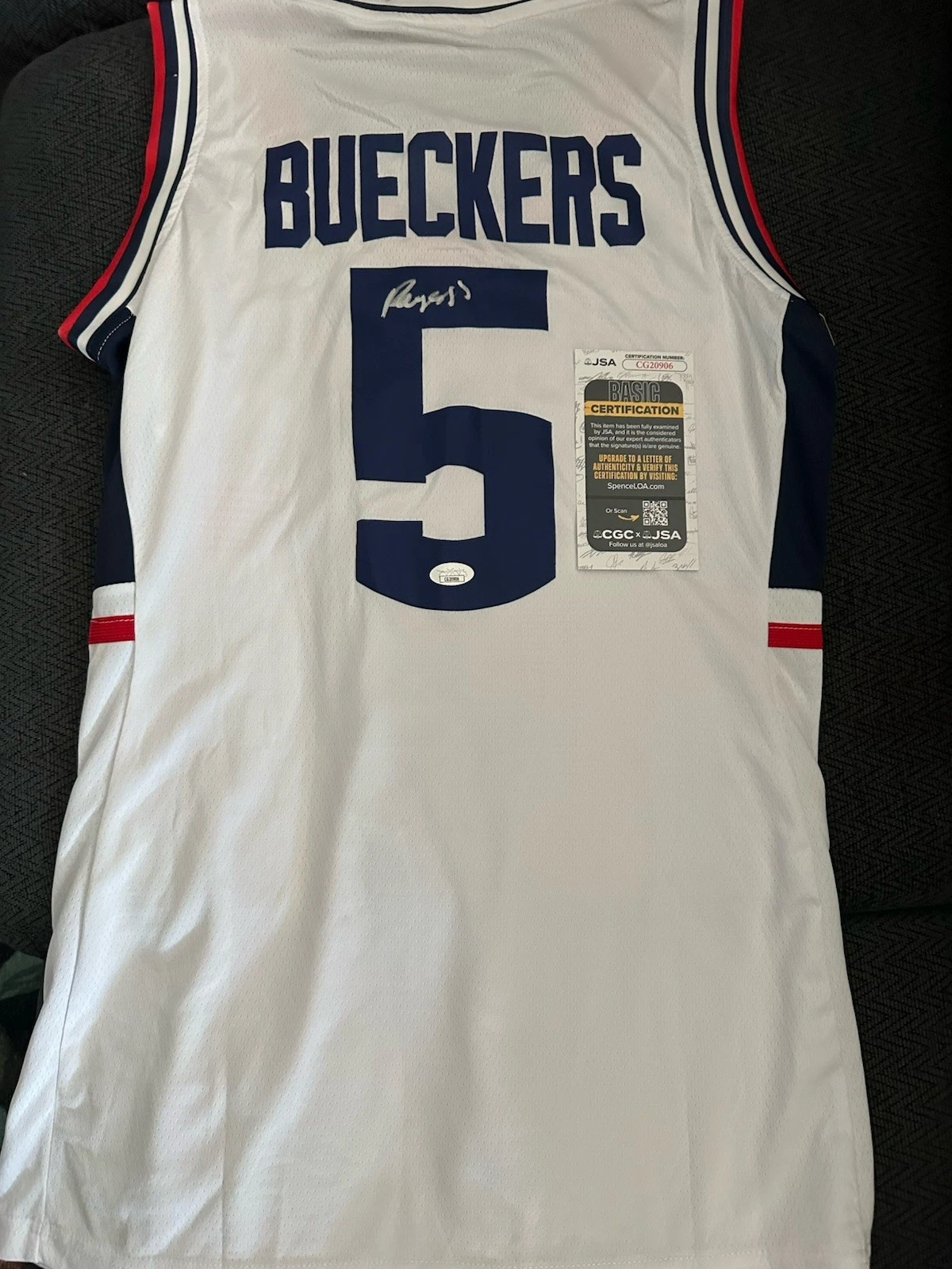 Paige Bueckers SIGNED UCONN Jersey Stitched L JSA Authentication COA