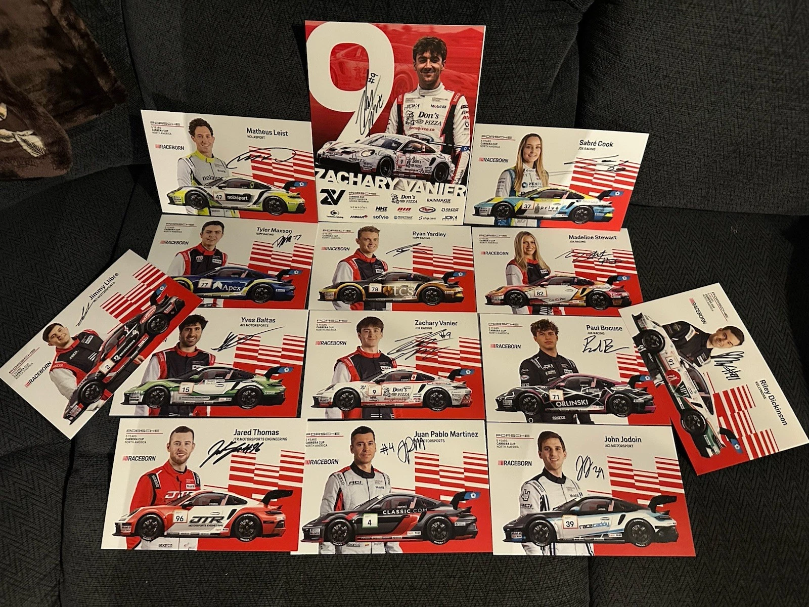 14 Signed Promo Hero Card Lot Porsche Carrera  Cup Racing 2025 Lot Indianapolis