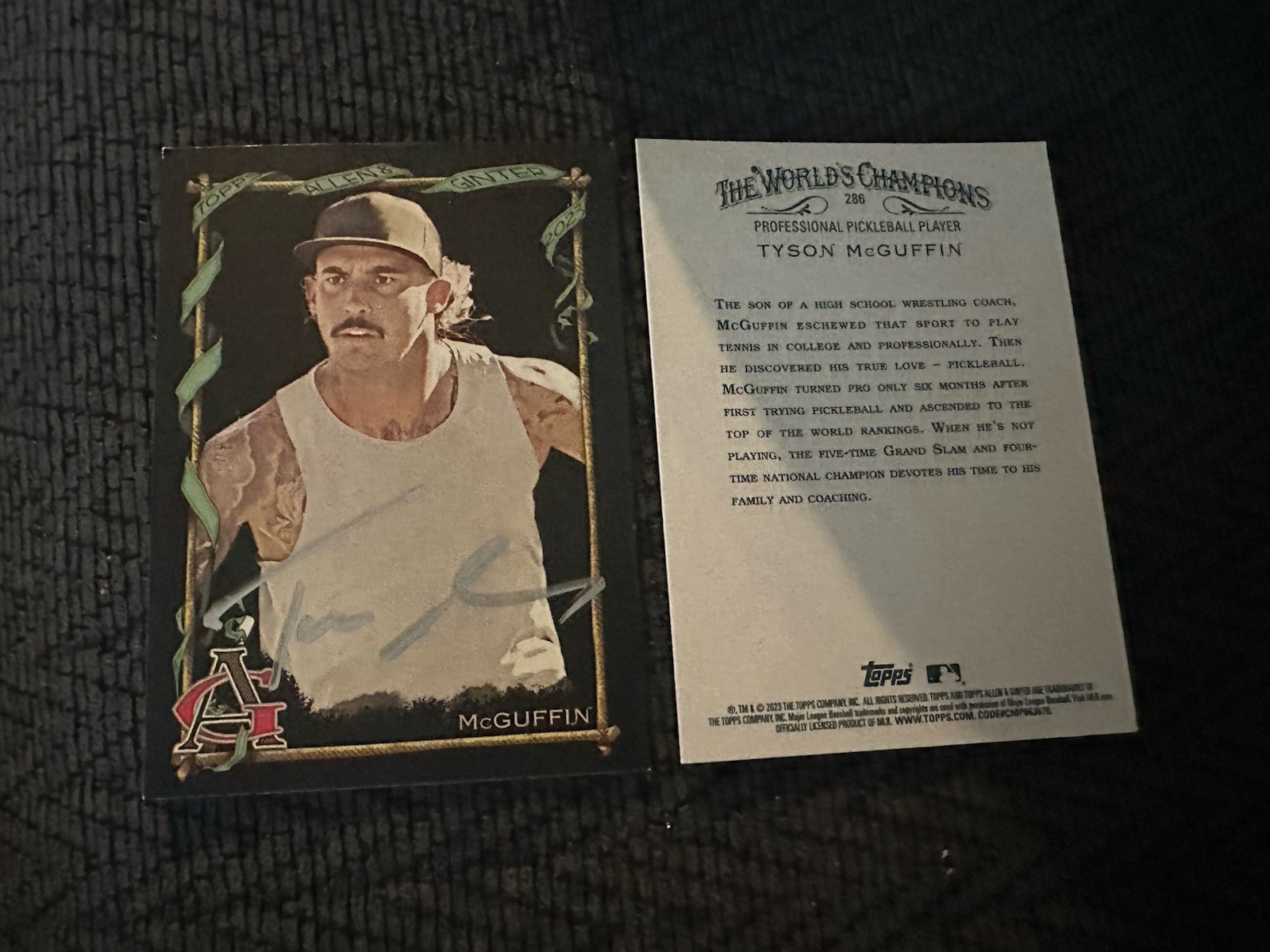 TYSON MCGUFFIN SIGNED TRADING CARD AUTOGRAPHED ALLEN & GINTER COLLECTIBLE MEMORABILIA