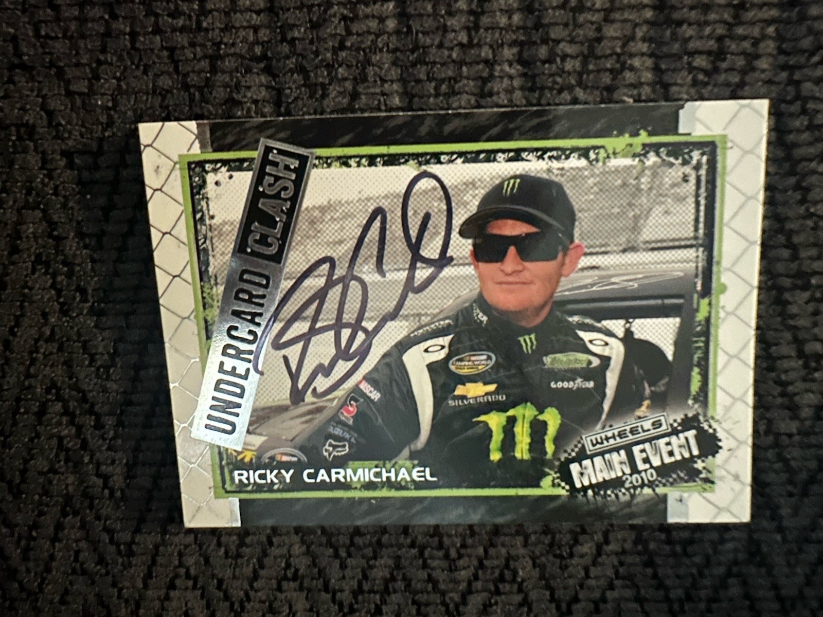 Signed Trading Card Ricky Carmichael Nascar Autographed Motocross AMA Supercross