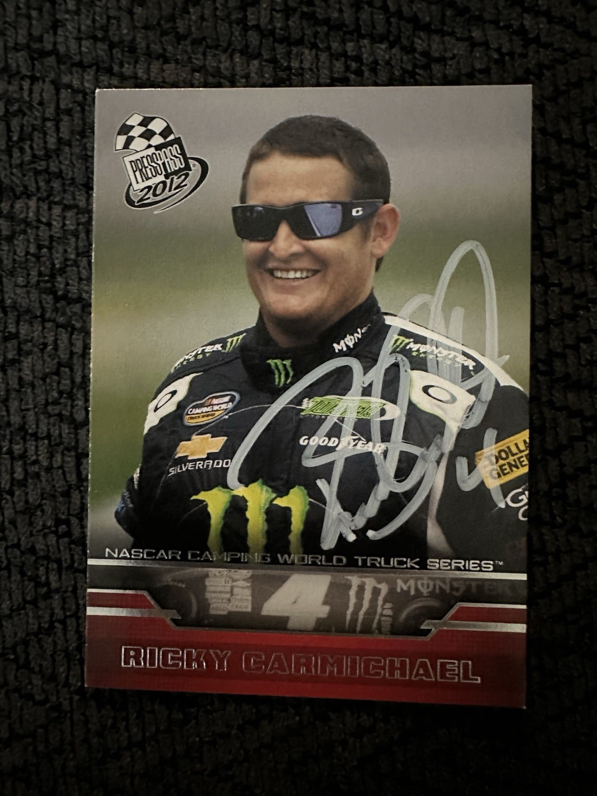 Signed Trading Card Ricky Carmichael Nascar Autographed Motocross AMA Supercross