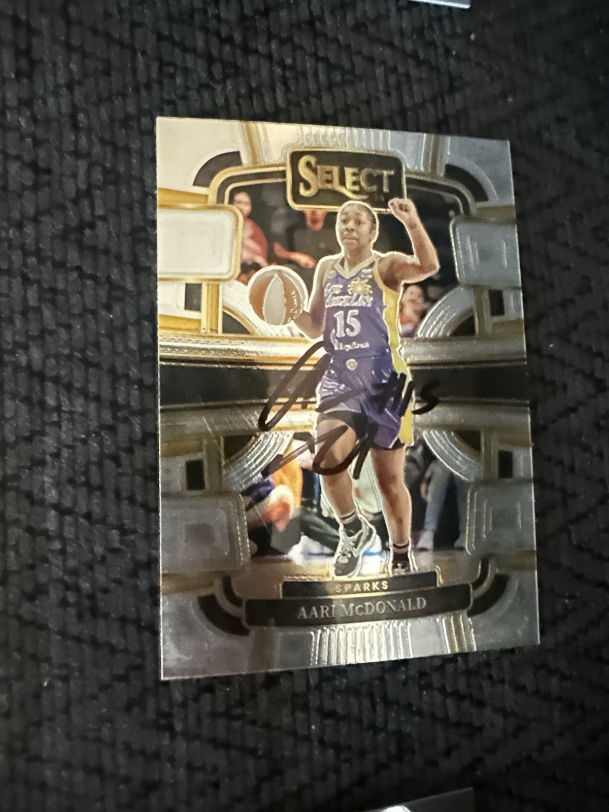 Signed Trading Card Car Indiana Fever Aari McDonald Los Angeles Sparks