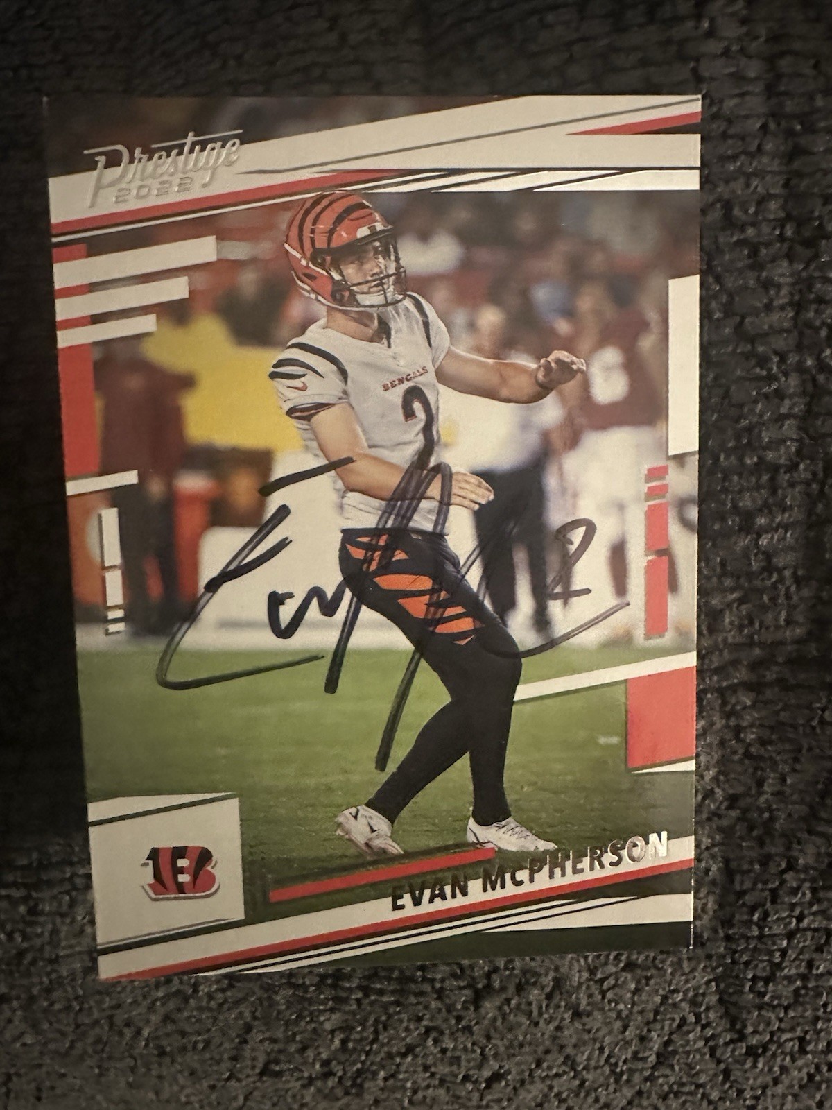 Evan McPherson Signed Trading Card Autographed Bengals